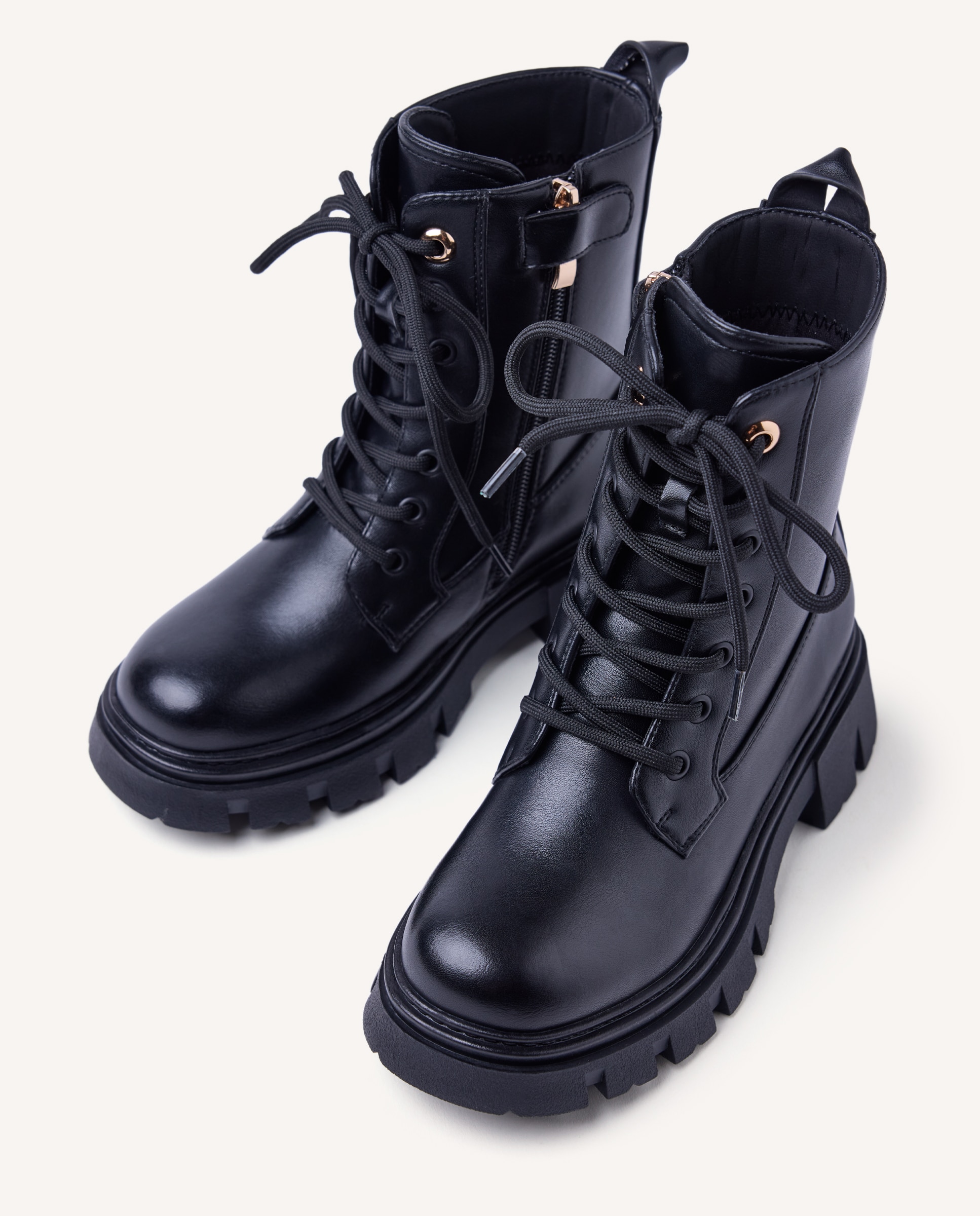 Botas de niña ollados - Gioseppo - Negro Negro-3