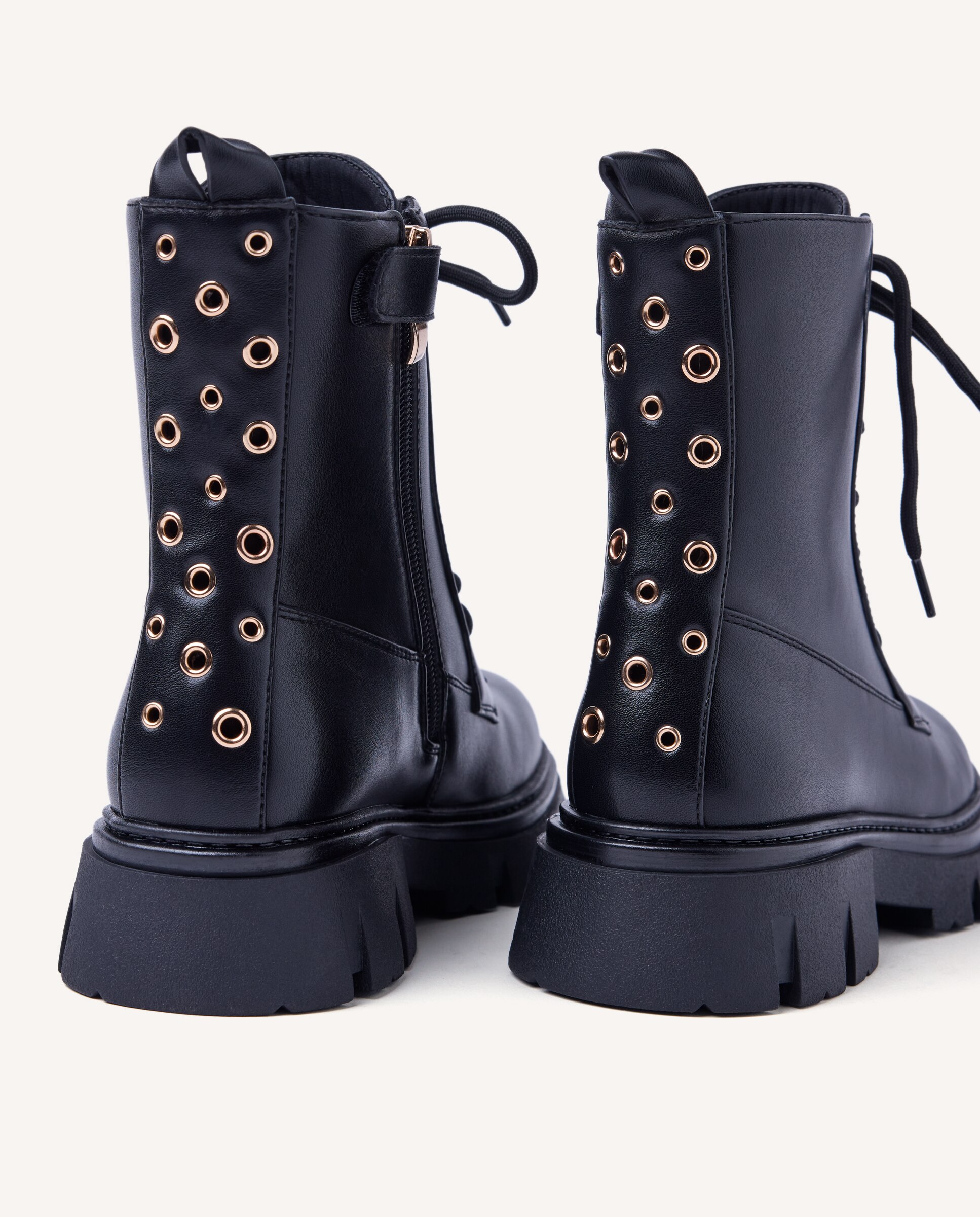 Botas de niña ollados - Gioseppo - Negro Negro-4