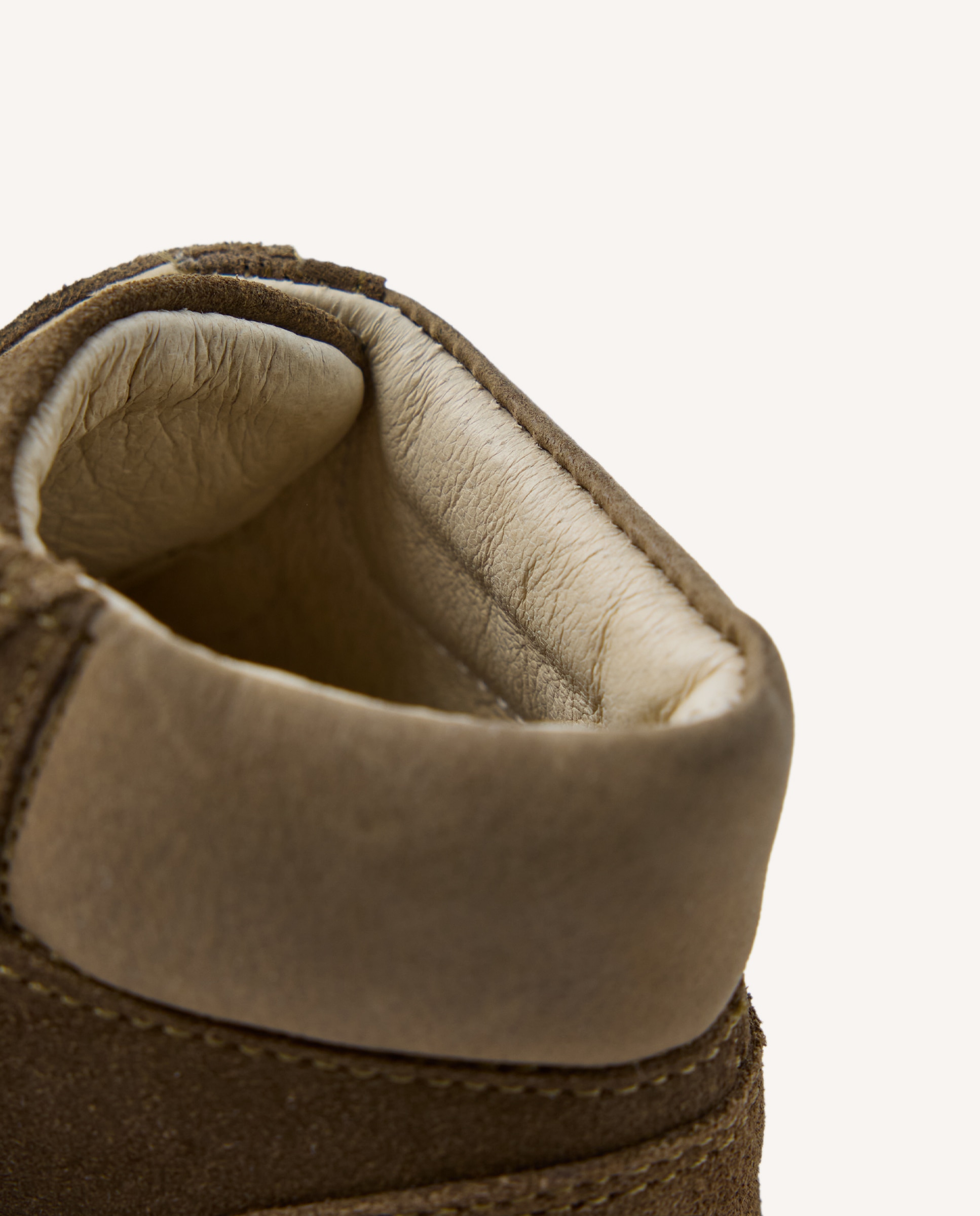 Botines de niño con cierres ajustables de piel serraje barefoot - Gioseppo - Kaki Kaki-6
