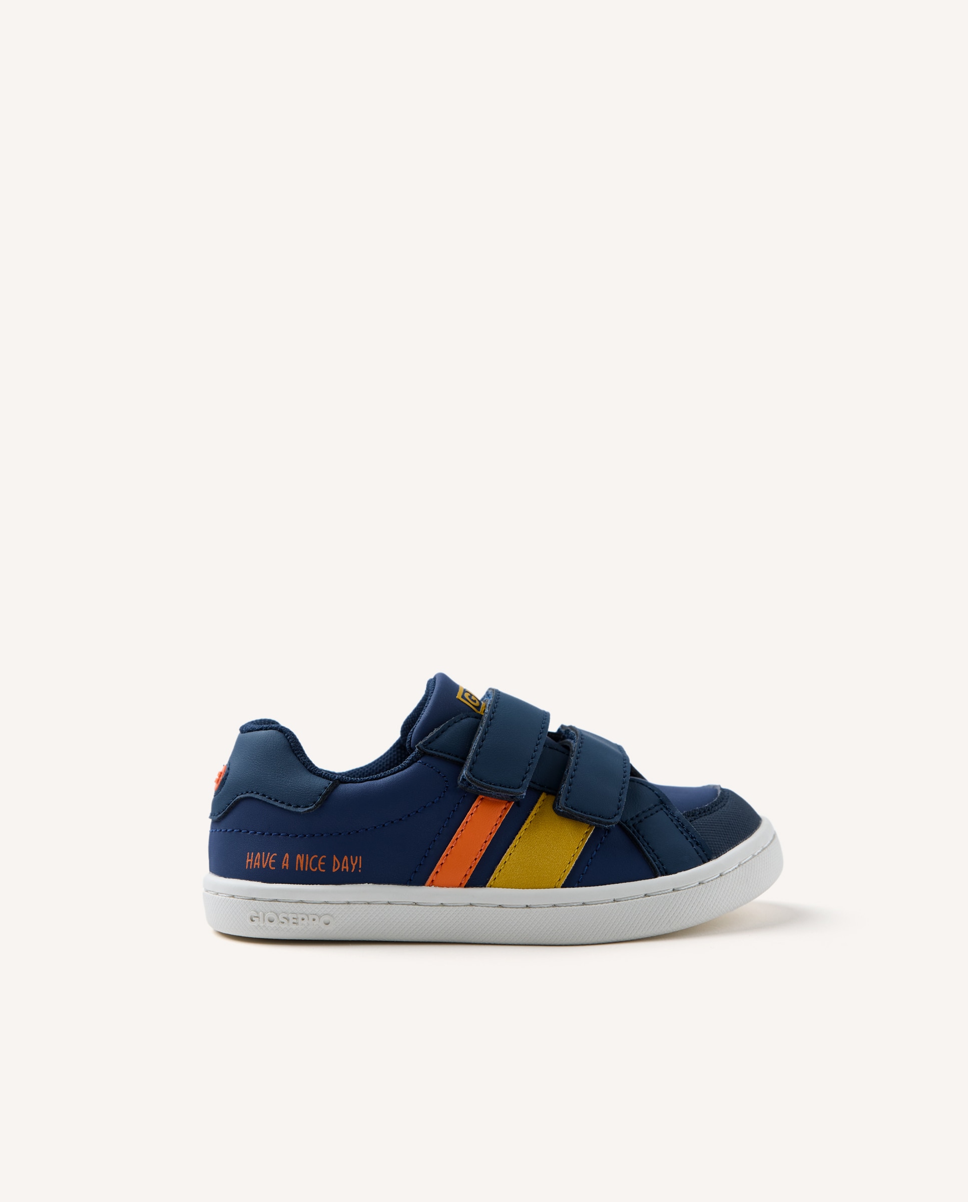 Zapatillas deportivas de bebé niño con contrastes de color y doble cierre barefoot - Gioseppo - Marino Marino-1