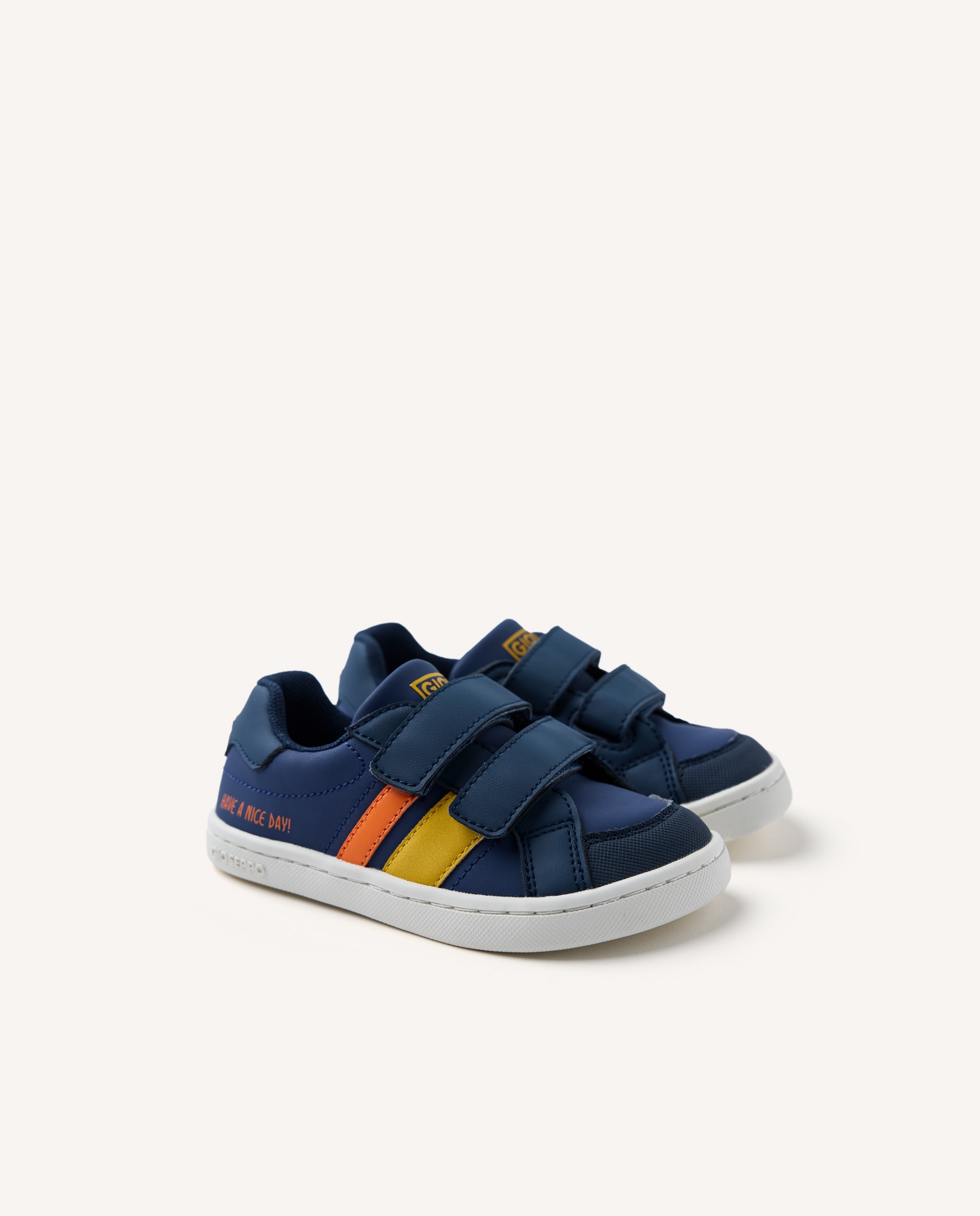 Zapatillas deportivas de bebé niño con contrastes de color y doble cierre barefoot - Gioseppo - Marino Marino-2