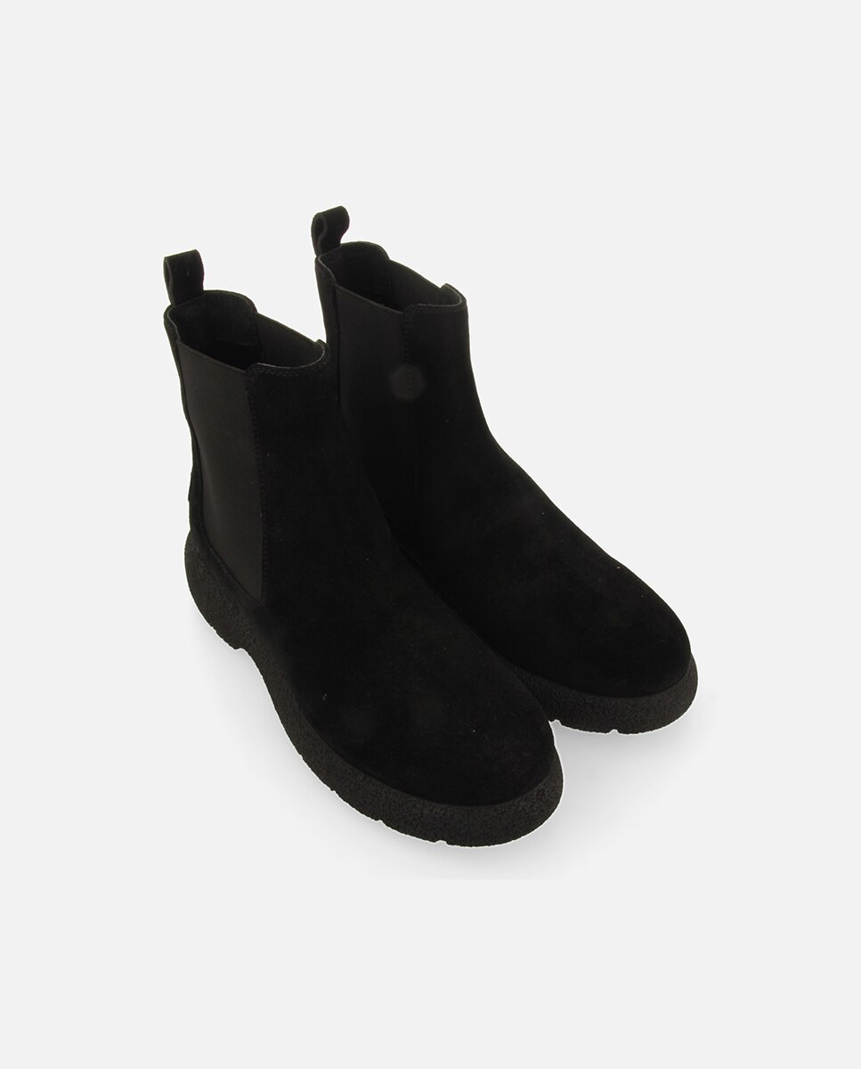 Botas de pelo de mujer de piel serraje estilo chelsea - Gioseppo - Negro Negro-5
