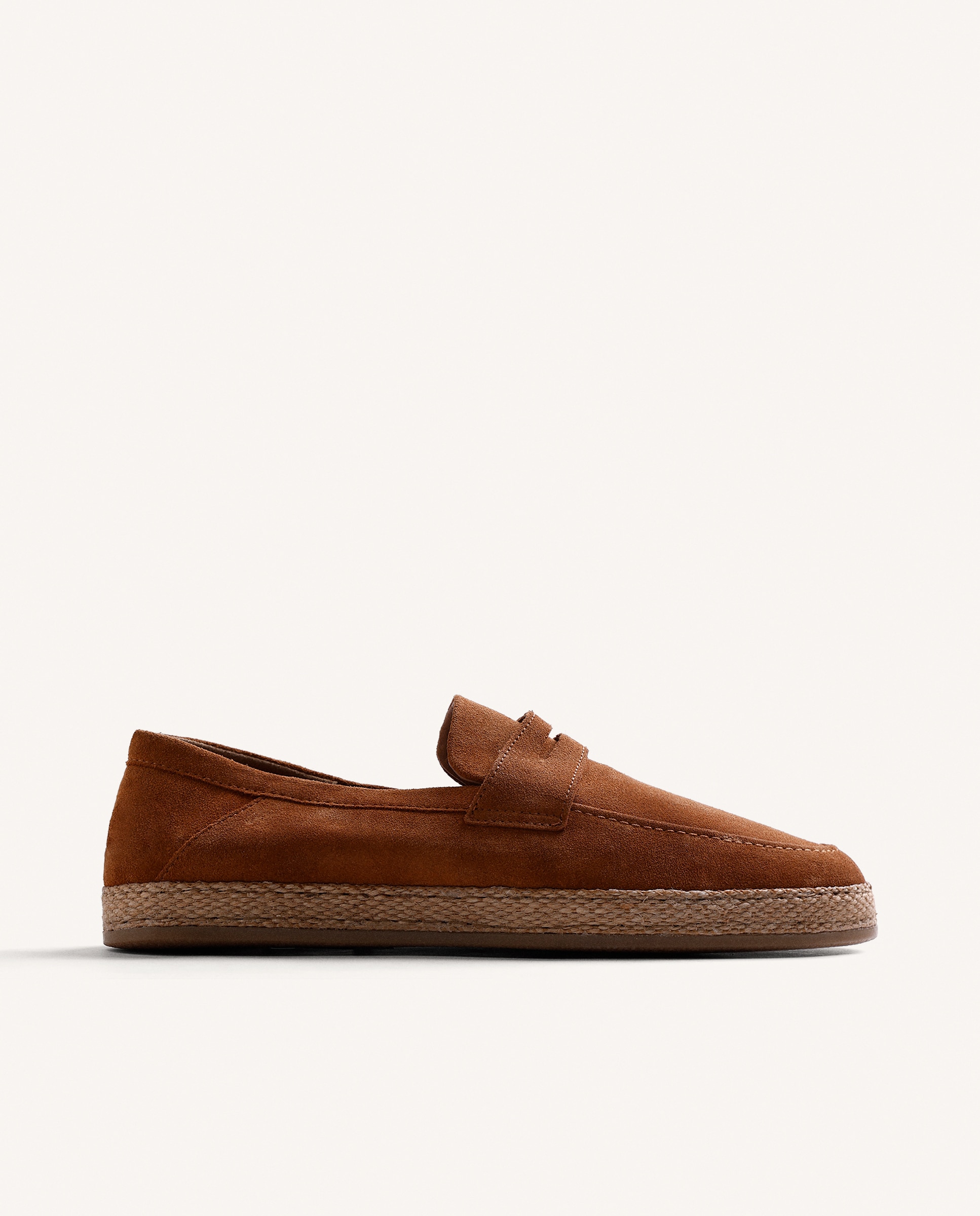 Gioseppo - Mocasines de hombre de piel en acabado serraje y yute.