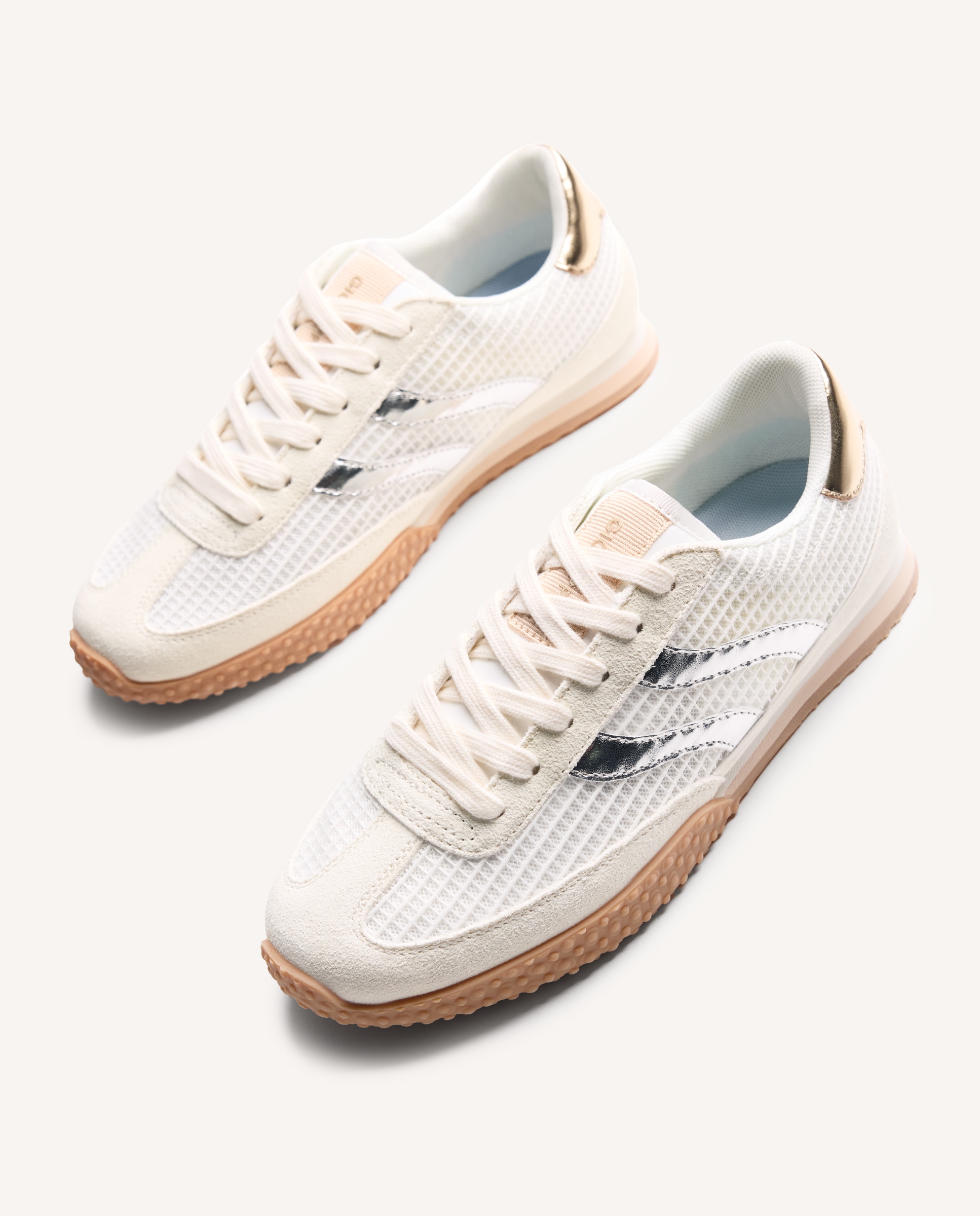 Imagen 7 de Zapatillas piel y rejilla - Gioseppo - Rosa pastel Blanco