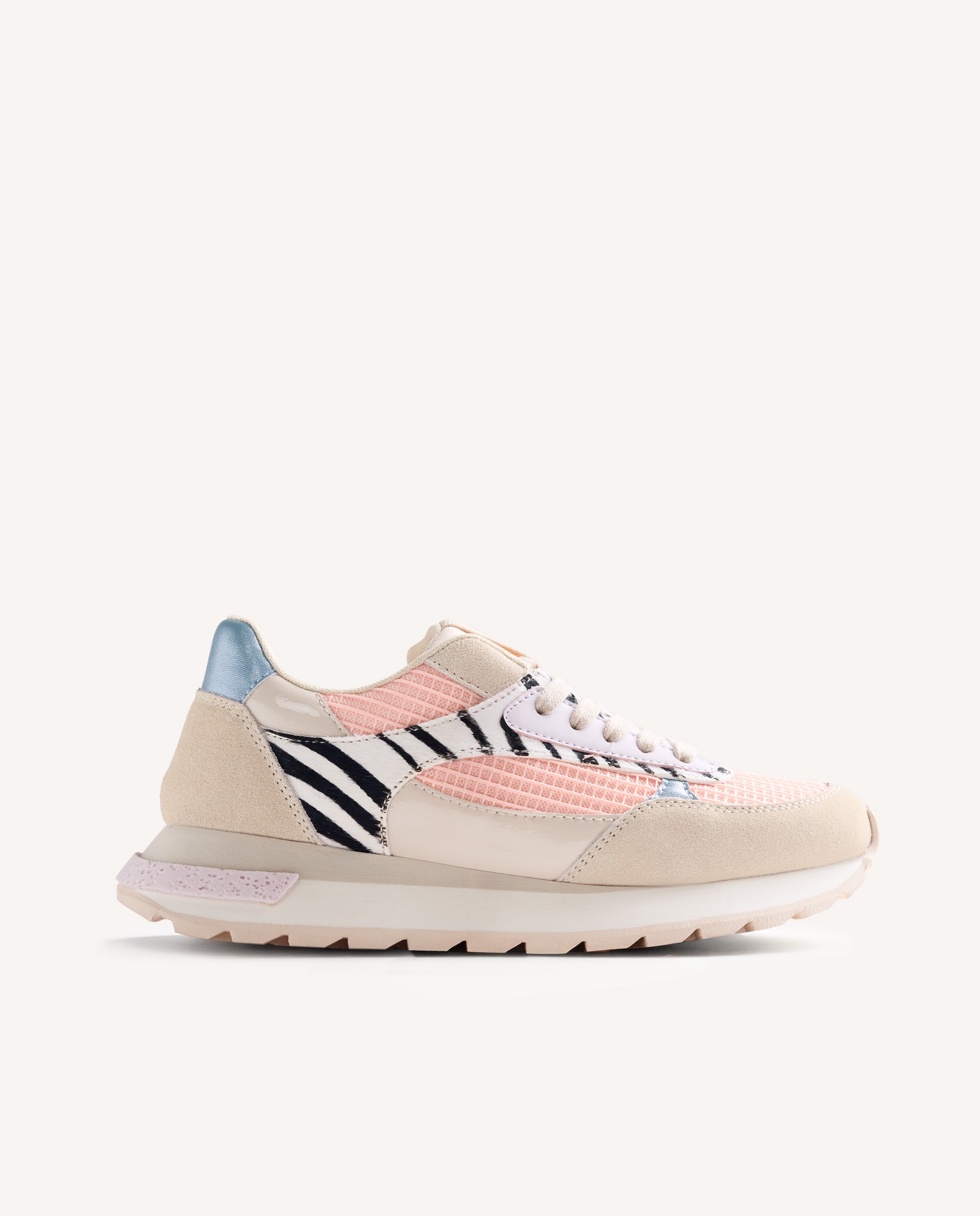 Gioseppo - Zapatillas deportivas de mujer de piel serraje, rejilla y estampado.