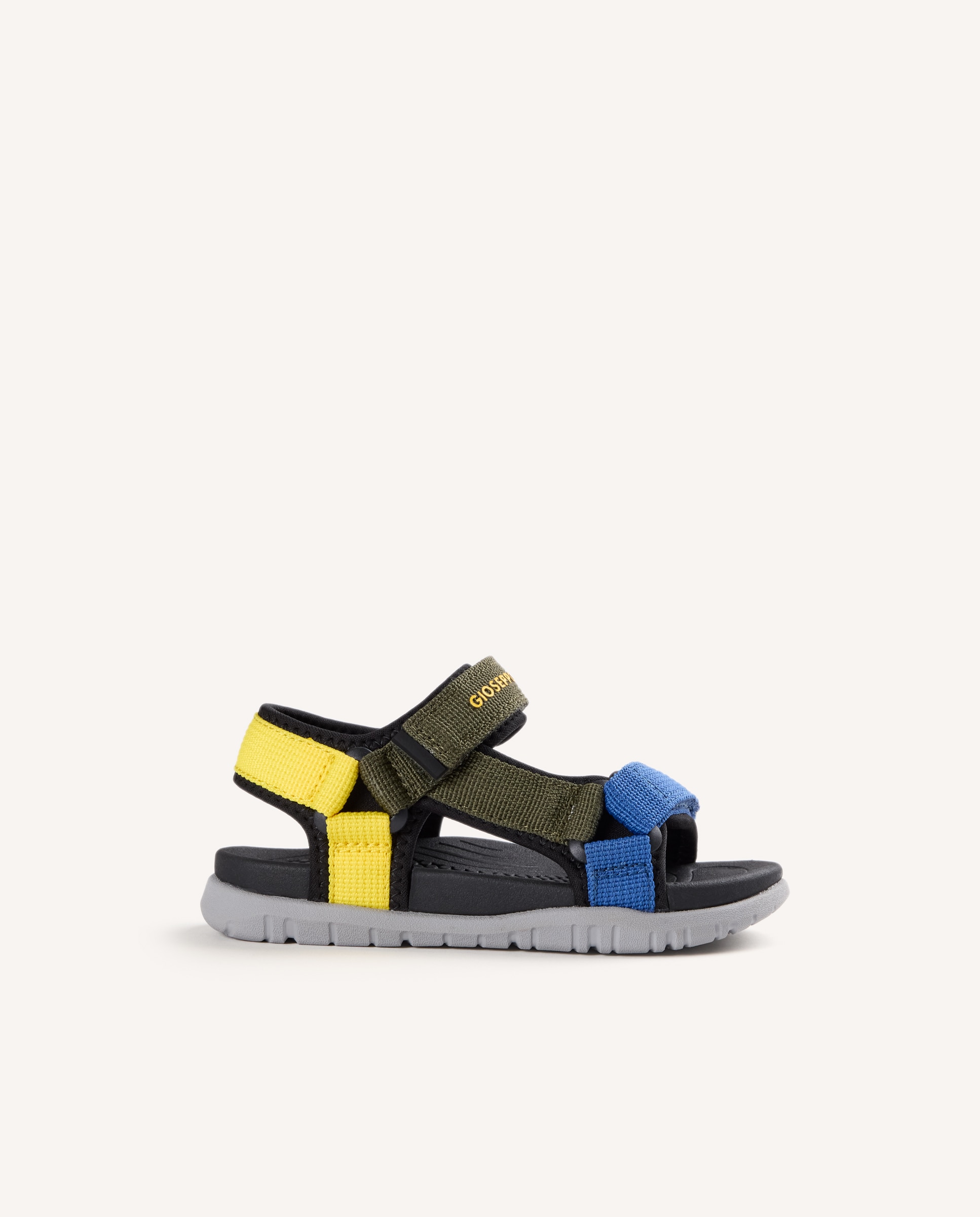 Sandalias abiertas de niña estilo californianas con contrastes de color - Gioseppo - Kaki Kaki-1