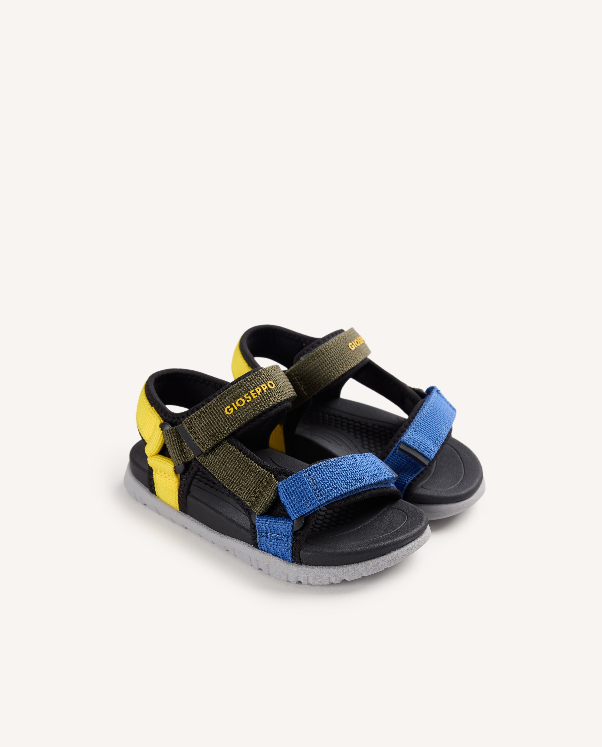 Sandalias abiertas de niña estilo californianas con contrastes de color - Gioseppo - Kaki Kaki-2