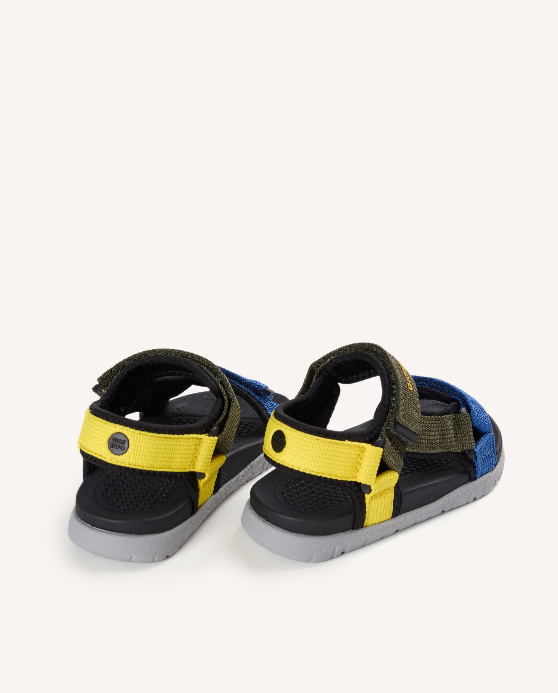 Sandalias abiertas de niña estilo californianas con contrastes de color - Gioseppo - Kaki Kaki-4
