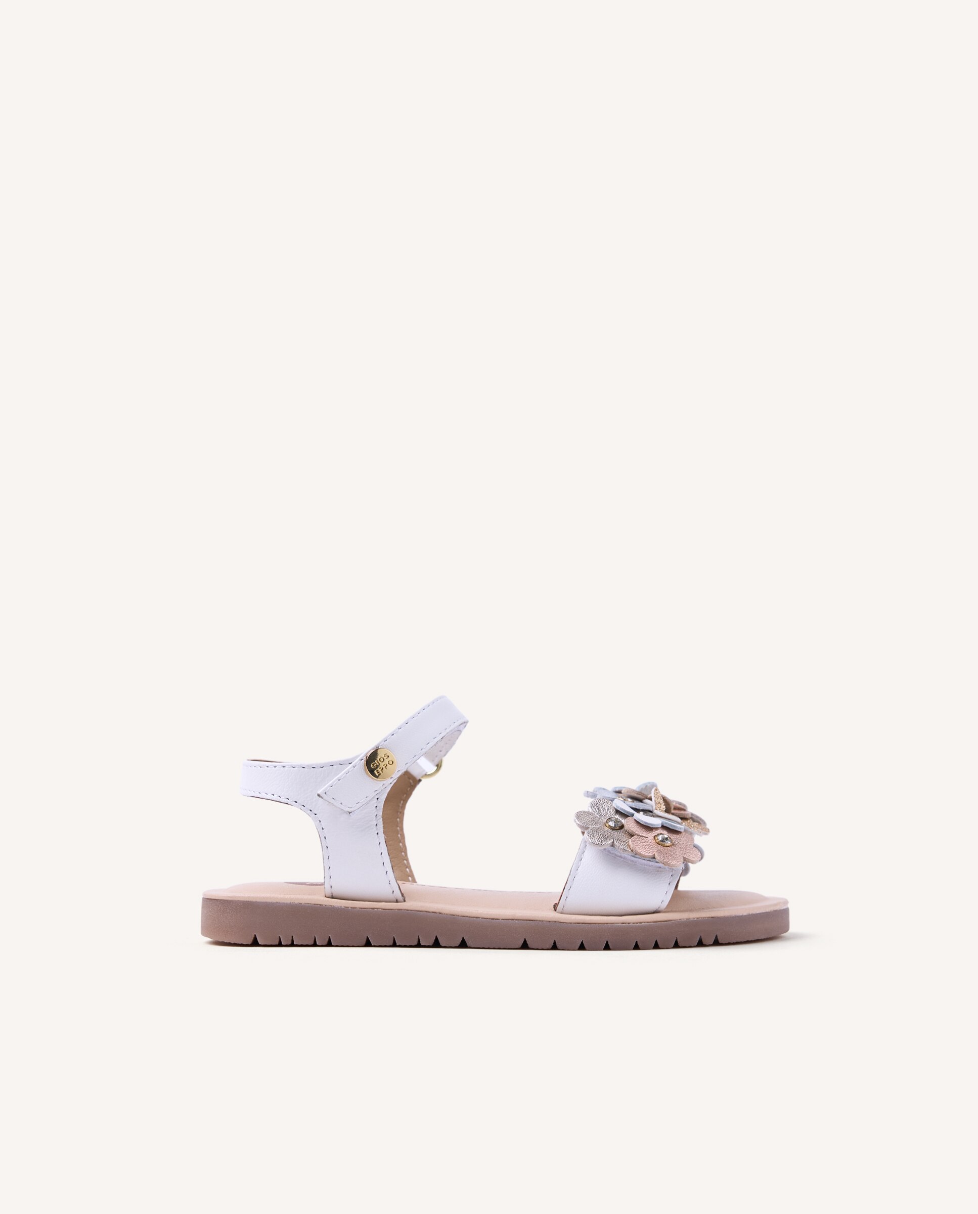 Sandalias piel flores - Gioseppo - Blanco Blanco-1