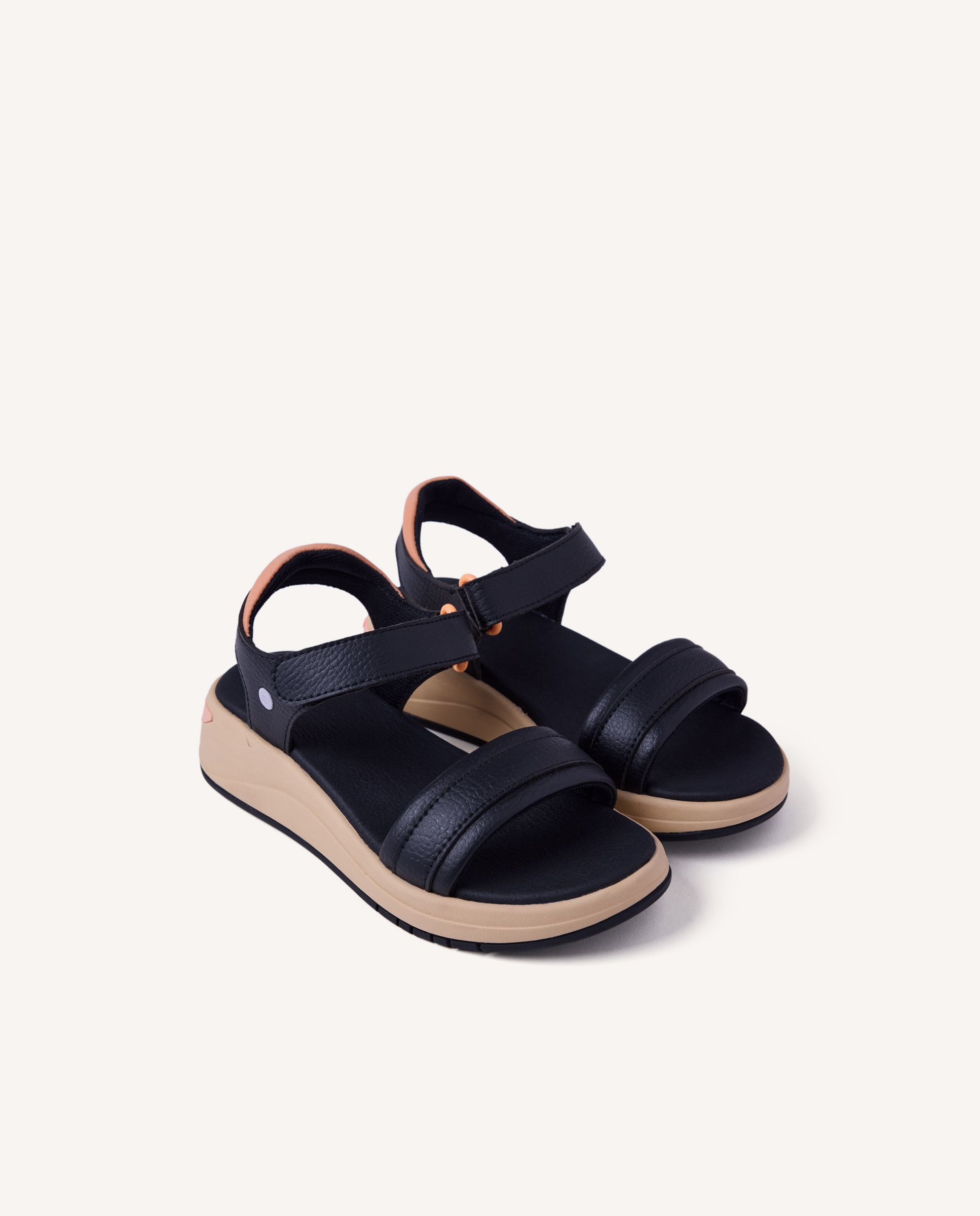 Sandalias abiertas de niña estilo deportivo con acabado metalizado - Gioseppo - Negro Negro-2