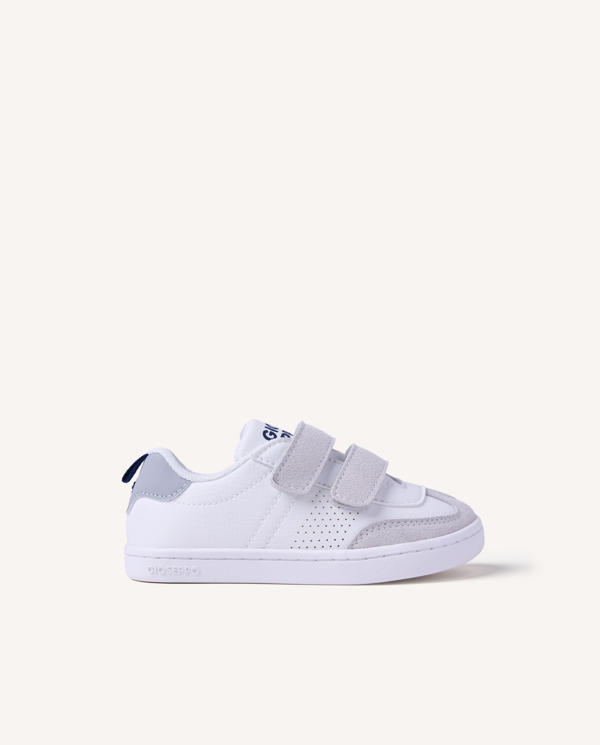 Zapatillas deportivas de bebé niña barefoot con acentos de color y calado en el lateral Blanco Gioseppo Blanco-1