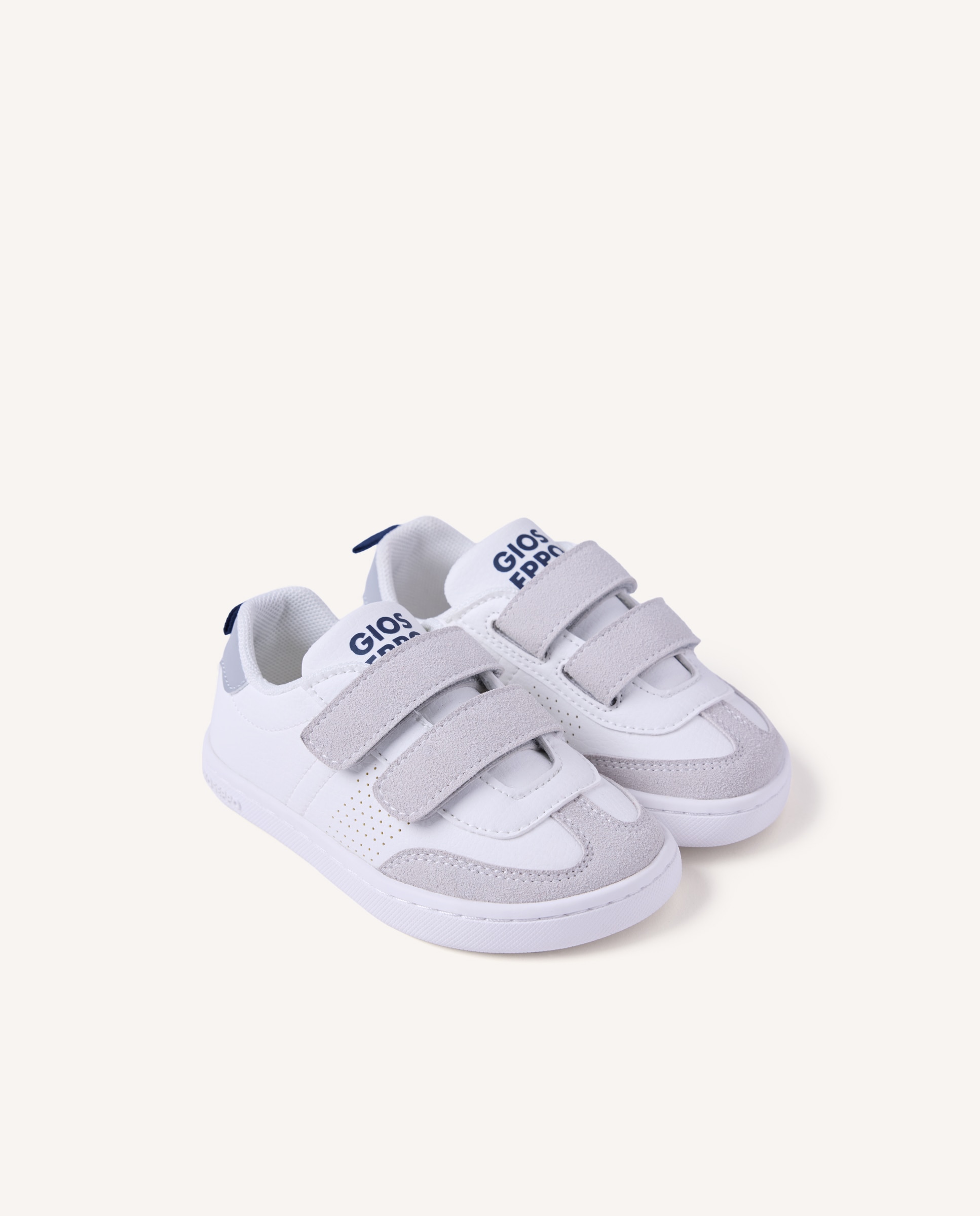 Zapatillas deportivas de bebé niña barefoot con acentos de color y calado en el lateral Blanco Gioseppo Blanco-3