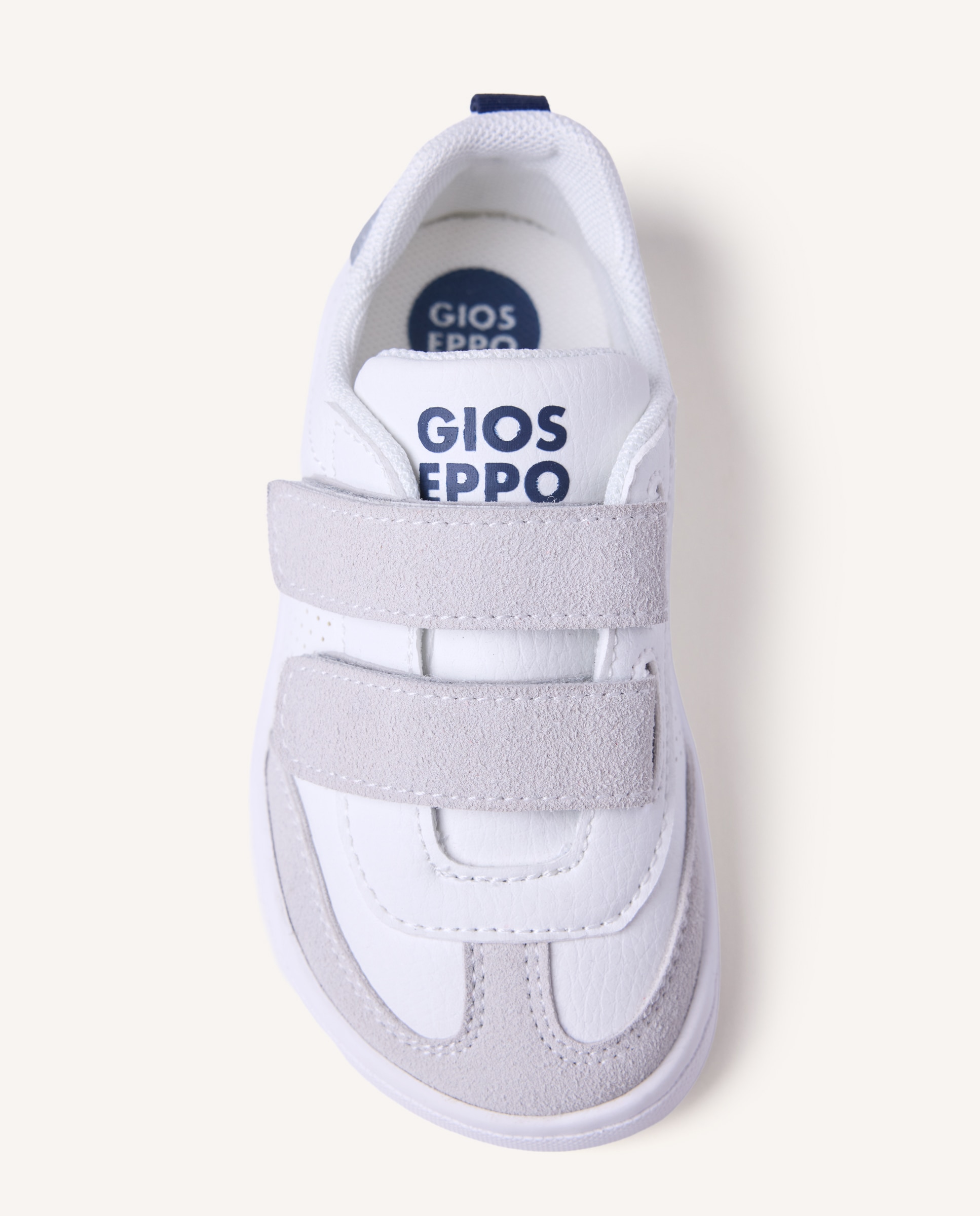 Zapatillas deportivas de bebé niña barefoot con acentos de color y calado en el lateral Blanco Gioseppo Blanco-2