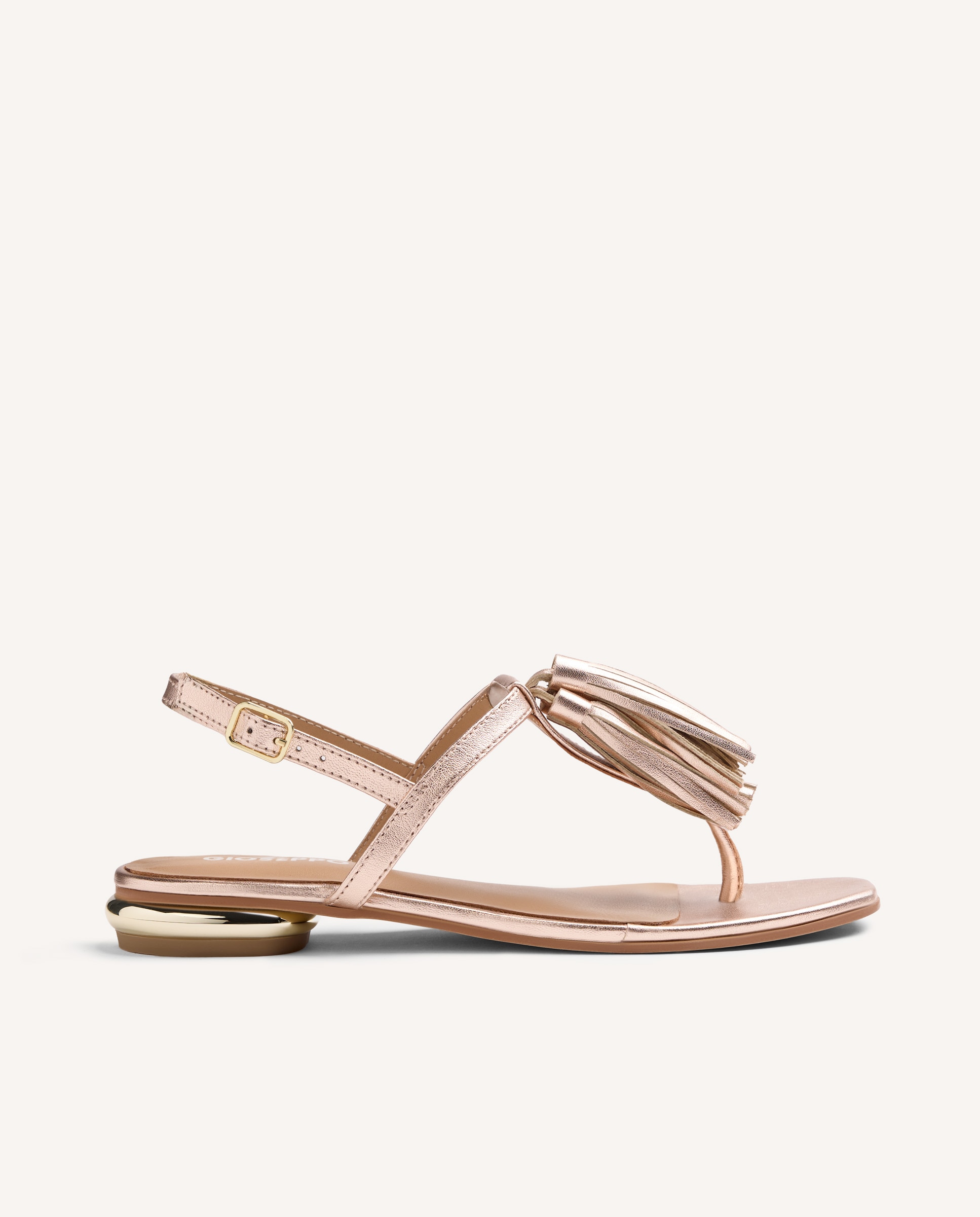 Sandalias piel flecos - Gioseppo - Mostaza Maquillaje-1