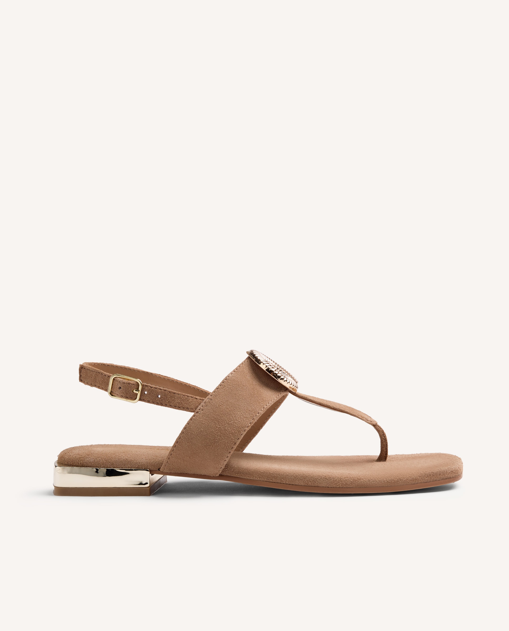 Gioseppo - Sandalias de dedo de mujer de piel con detalle de caracola.