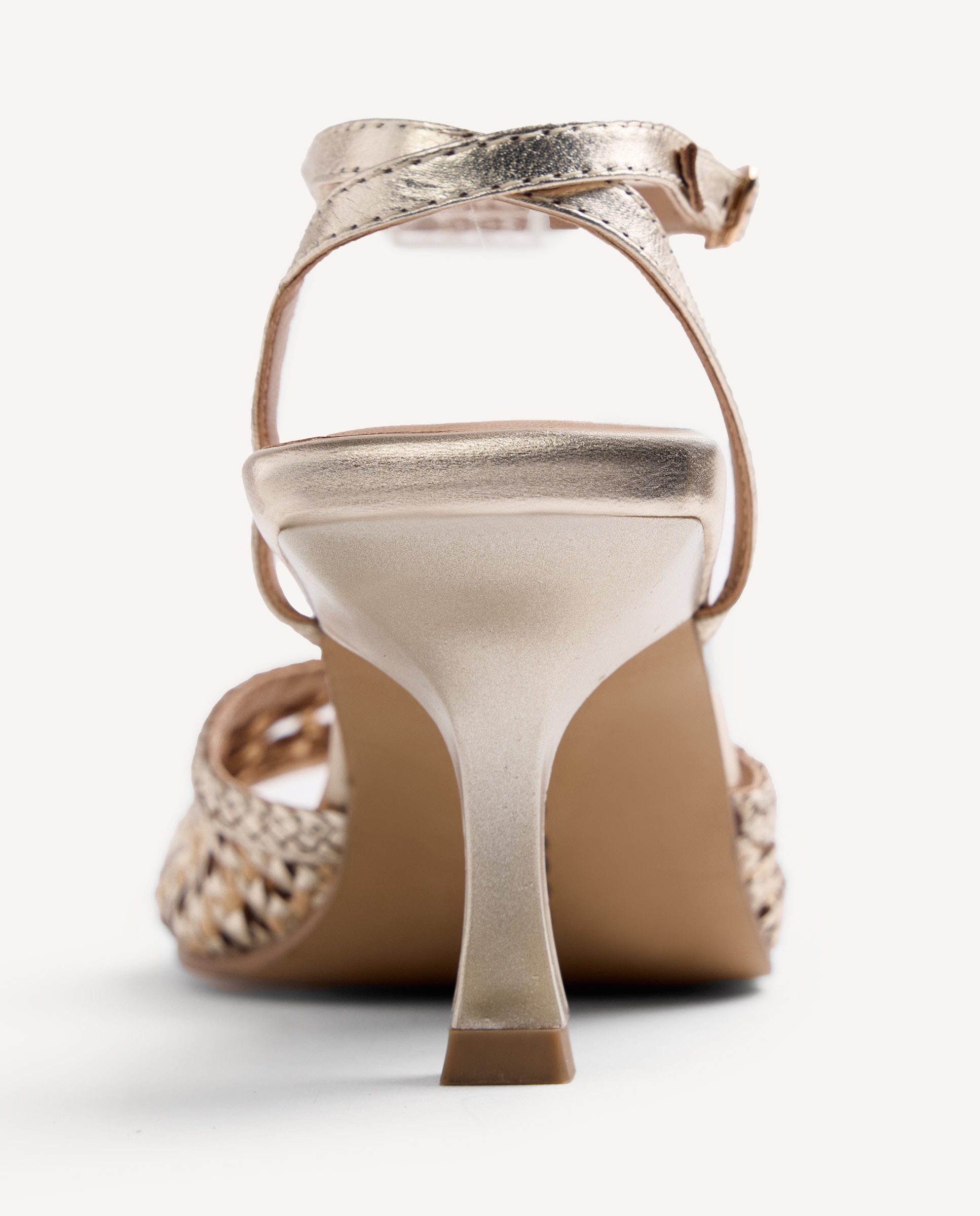 Peep toes de mujer de piel trenzada bicolor - Gioseppo - Platino Platino-5
