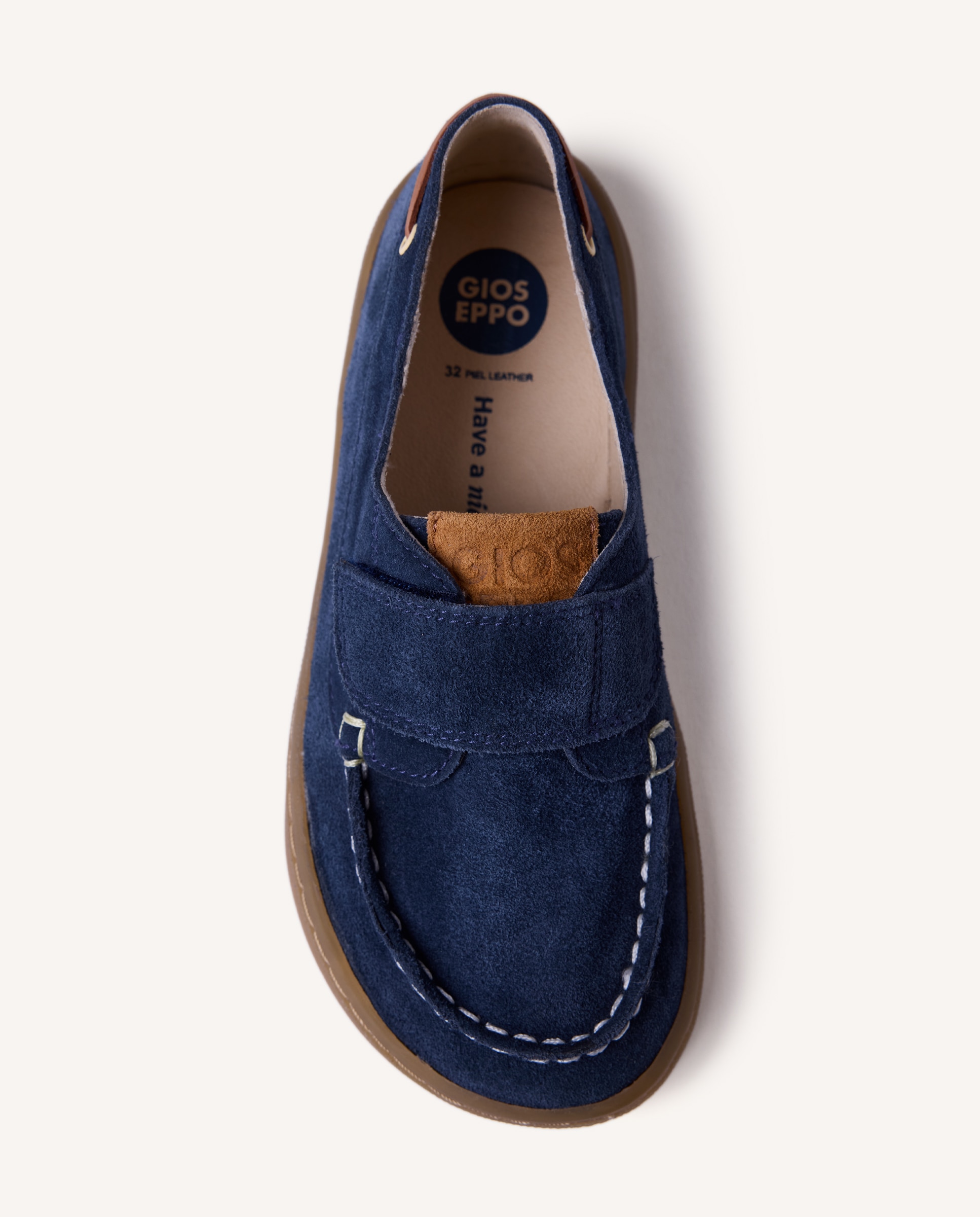 Mocasines de niño barefoot de piel estilo náuticos - Gioseppo - Azul marino Azul marino-3