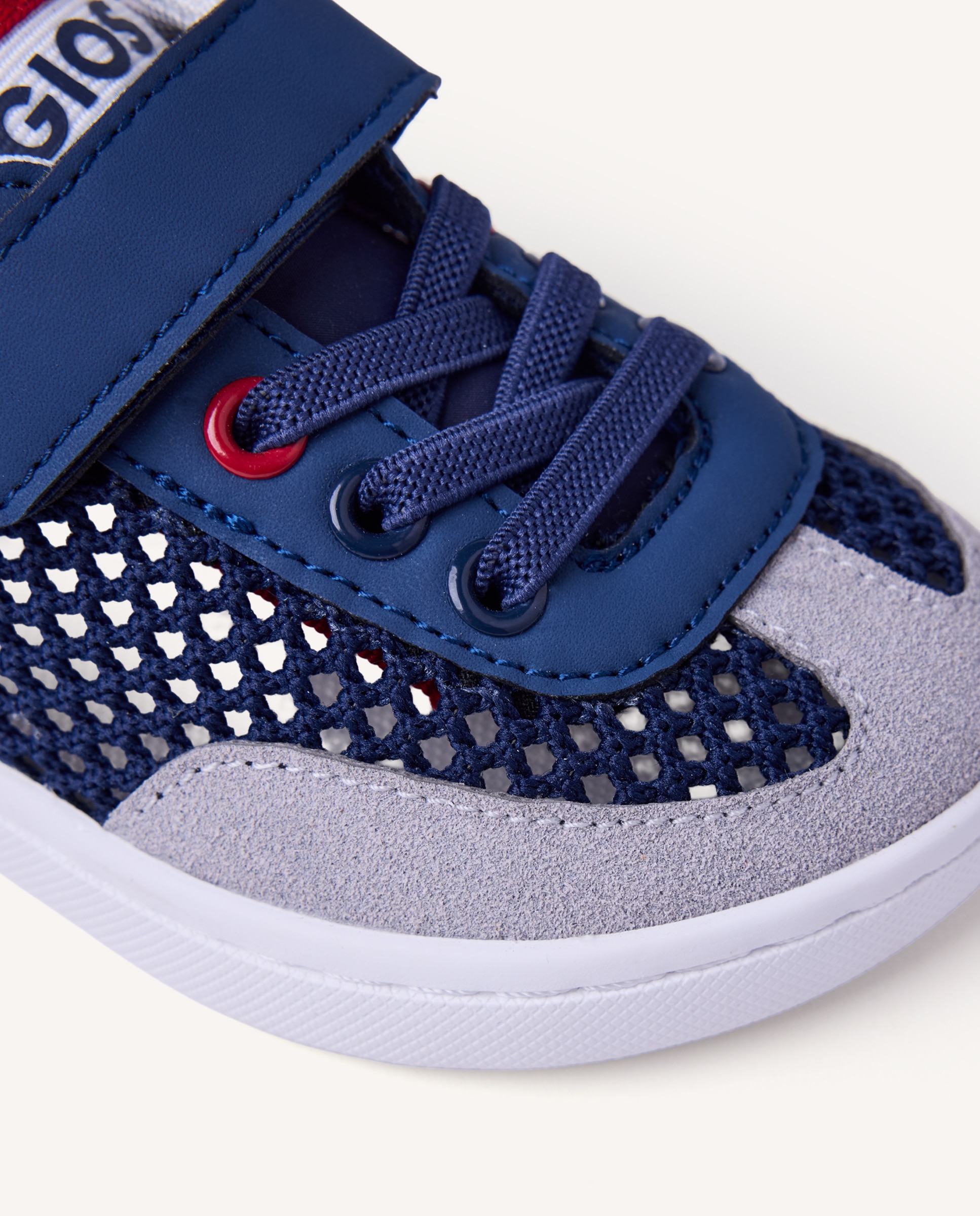 Zapatillas de rejilla de bebé niño - Gioseppo - Azul marino / Naranja Azul marino / Naranja-4