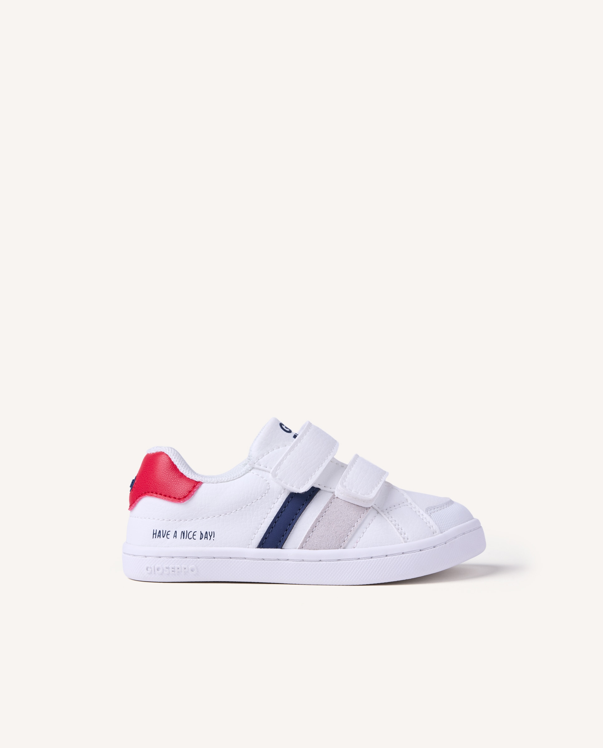 Zapatillas de nylon de bebé niño - Gioseppo - Blanco / Rojo Blanco / Rojo-1