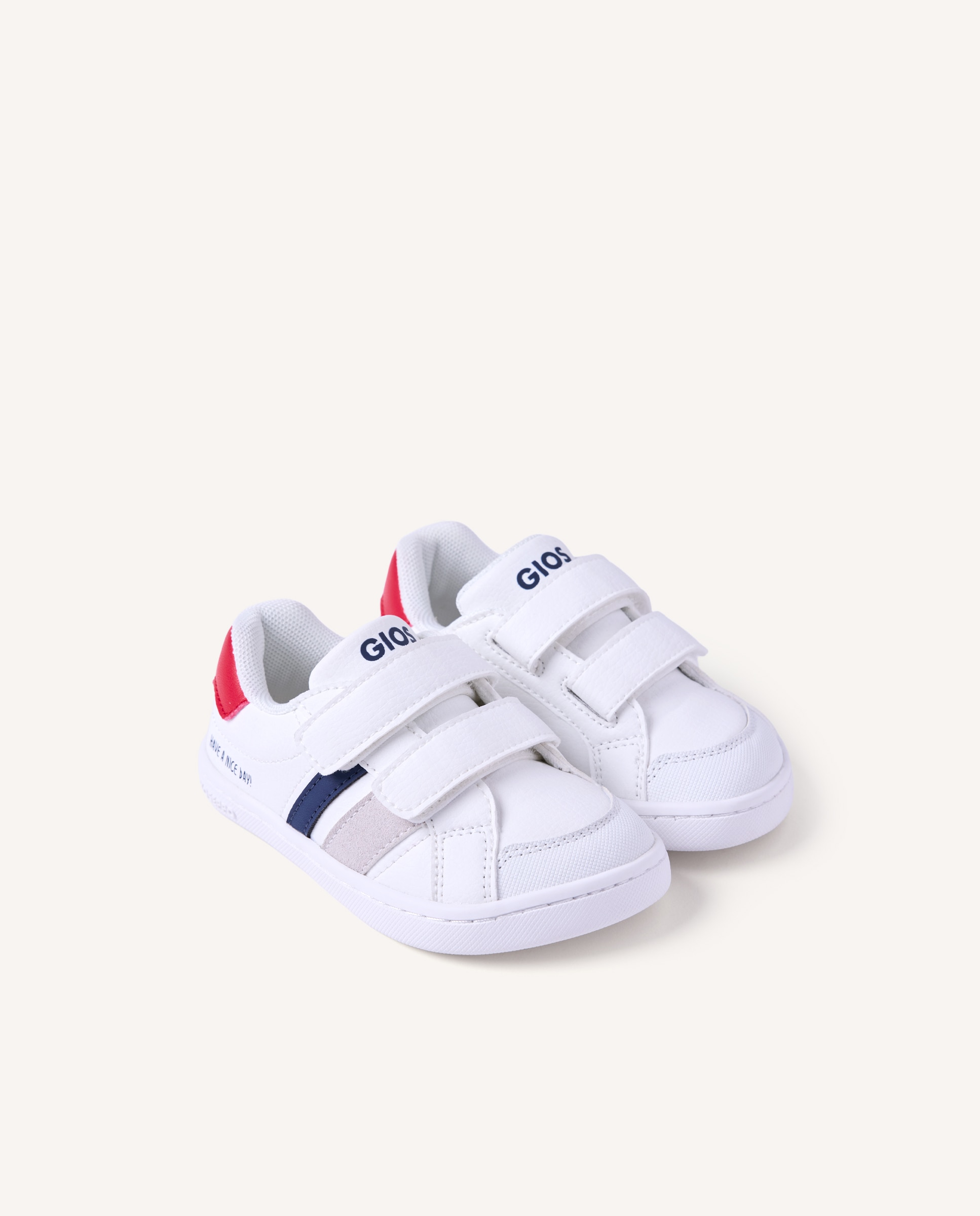 Zapatillas de nylon de bebé niño - Gioseppo - Blanco / Rojo Blanco / Rojo-2