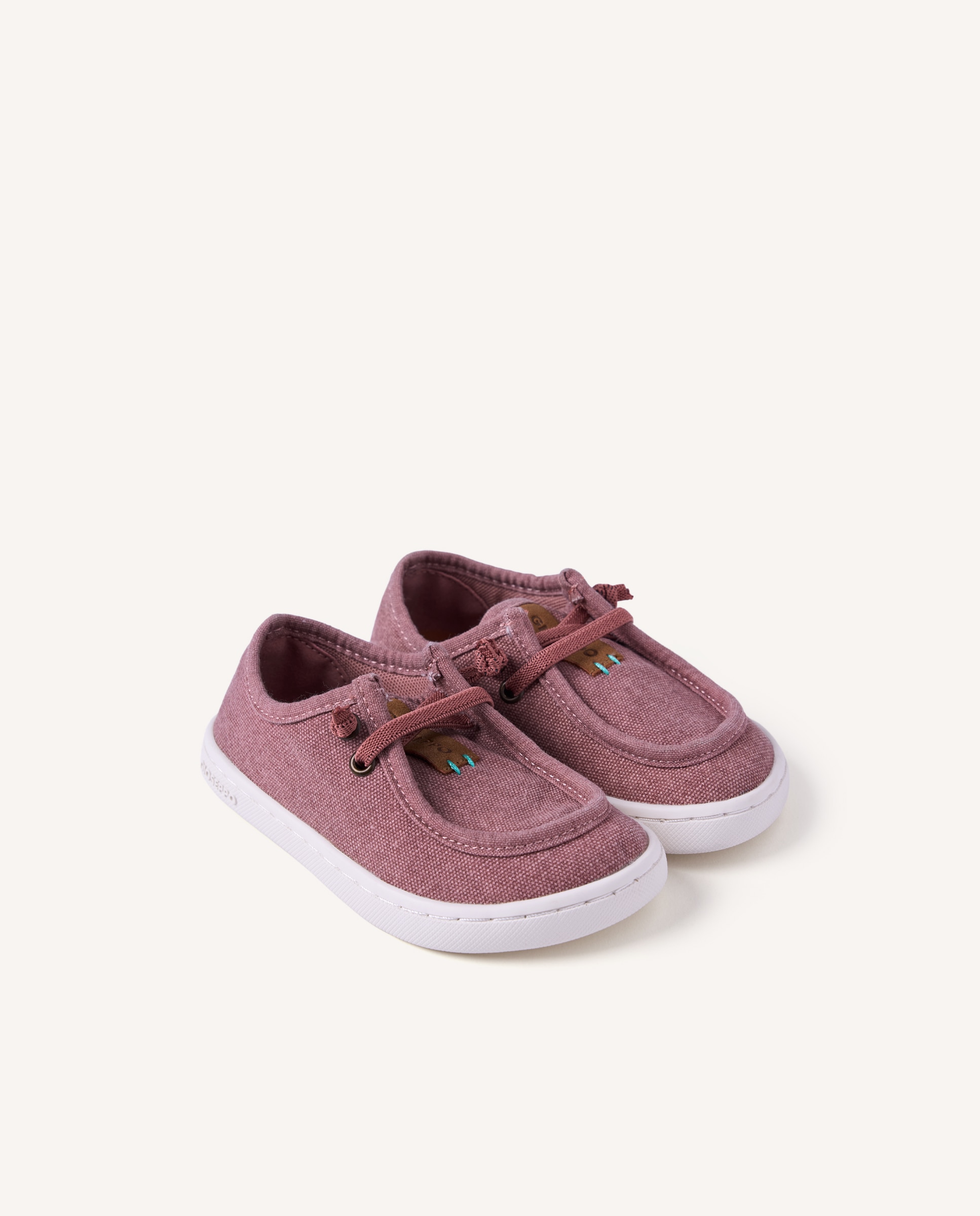 Mocasines de niño barefoot estilo náuticos de lona - Gioseppo - Fresa Fresa-2