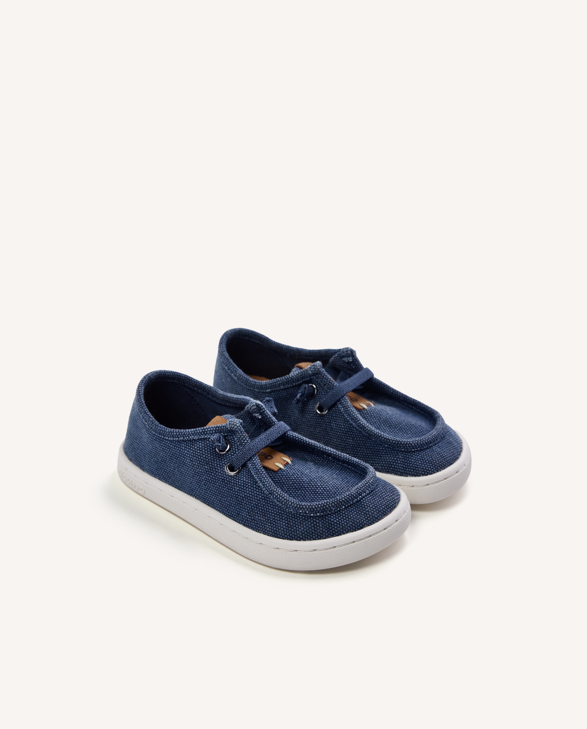 Mocasines de niño barefoot estilo náuticos de lona - Gioseppo - Azul marino Azul marino-2