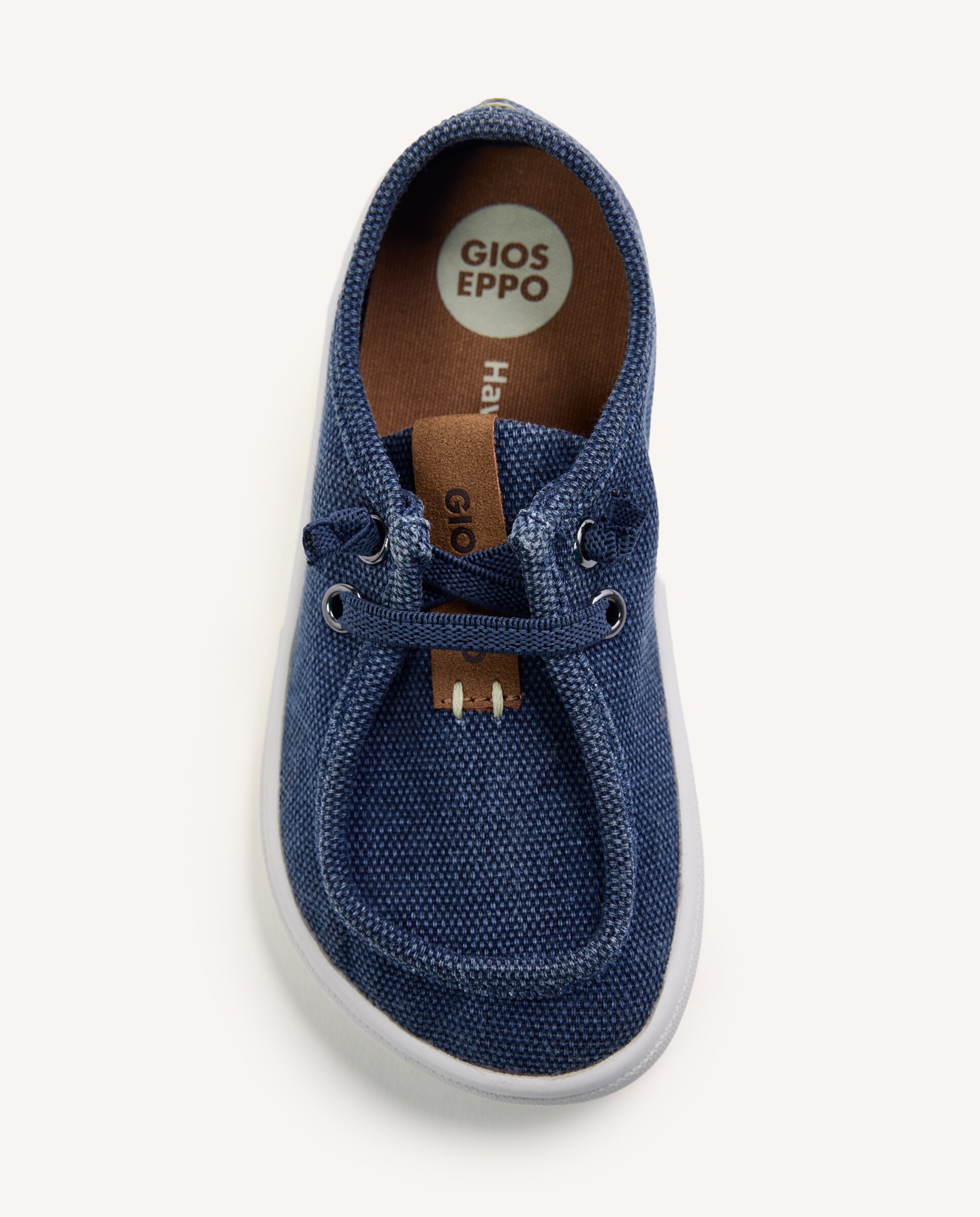Mocasines de niño barefoot estilo náuticos de lona - Gioseppo - Azul marino Azul marino-3