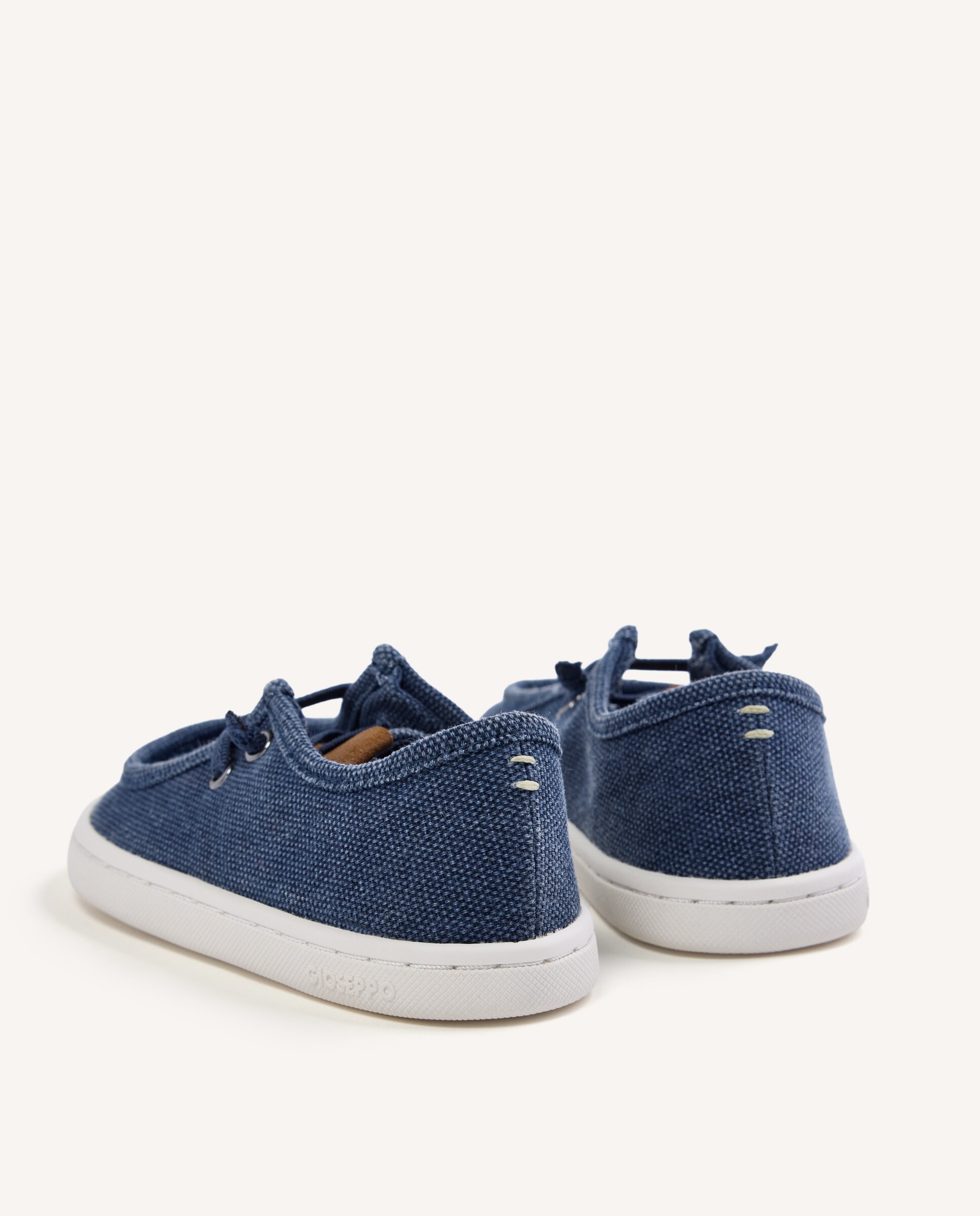 Mocasines de niño barefoot estilo náuticos de lona - Gioseppo - Azul marino Azul marino-4