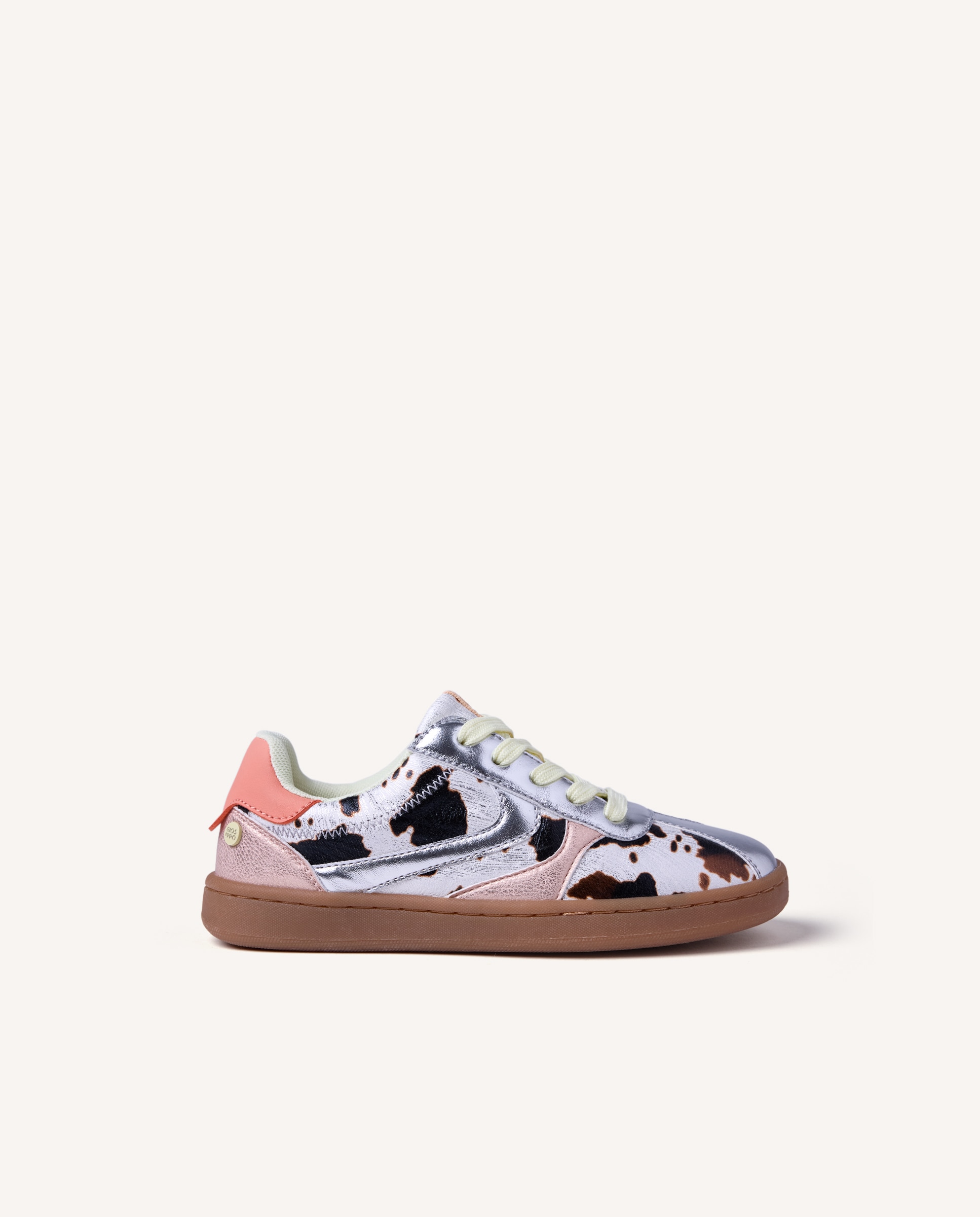 Imagen 0 de Zapatillas bajas de niña con estampado de vaca brillante Estampado