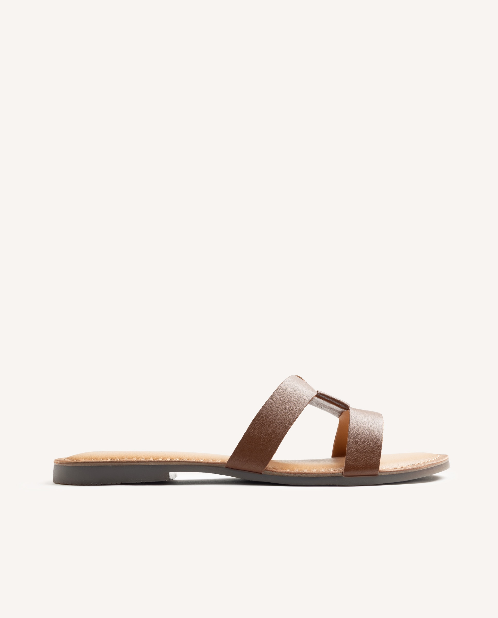 Gioseppo - Sandalias de pala de mujer planas de piel básica con planta acolchada.