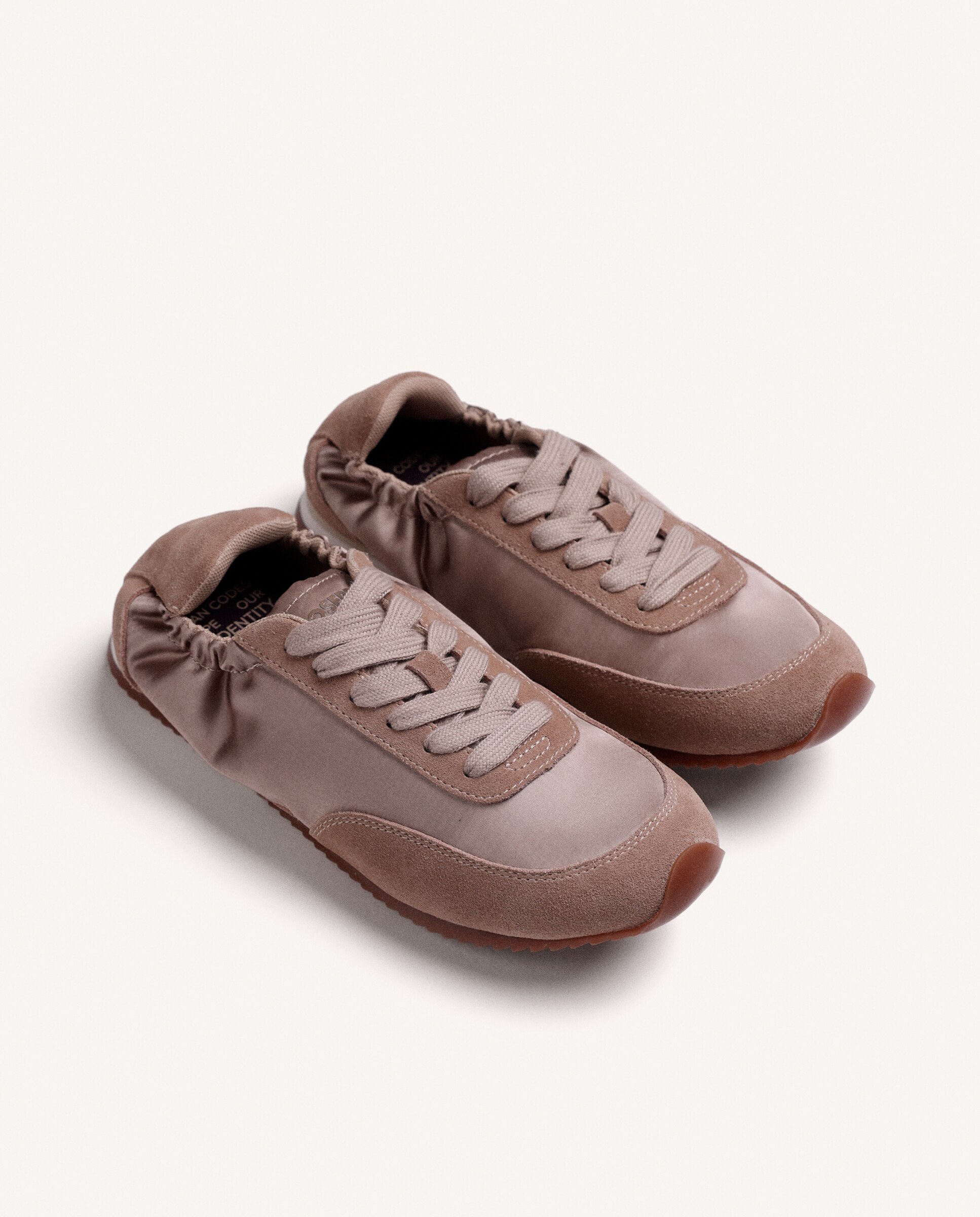 Zapatillas deportivas de mujer de piel serraje y satén burdeos - Gioseppo - Topo Topo-3