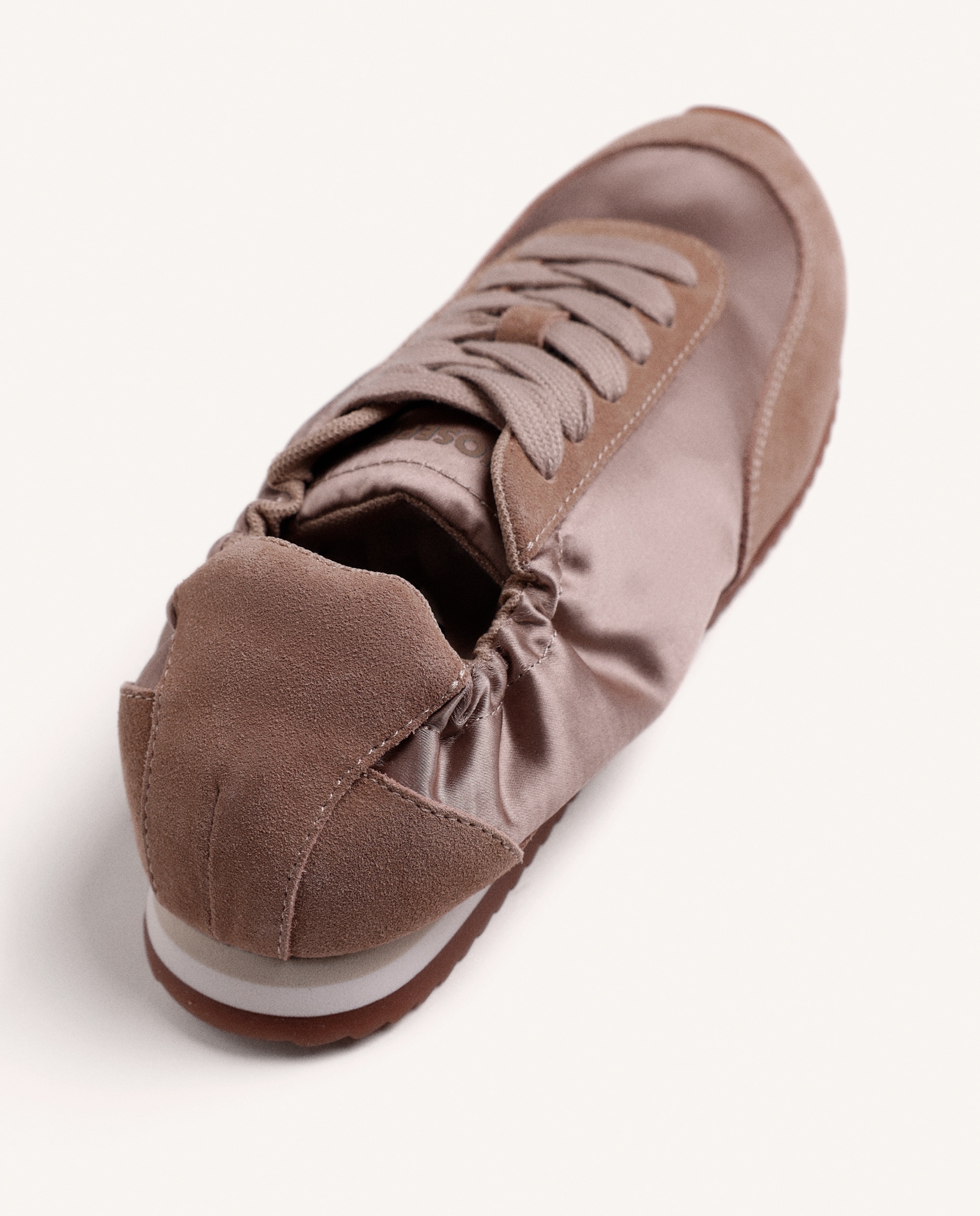 Zapatillas deportivas de mujer de piel serraje y satén burdeos - Gioseppo - Topo Topo-4