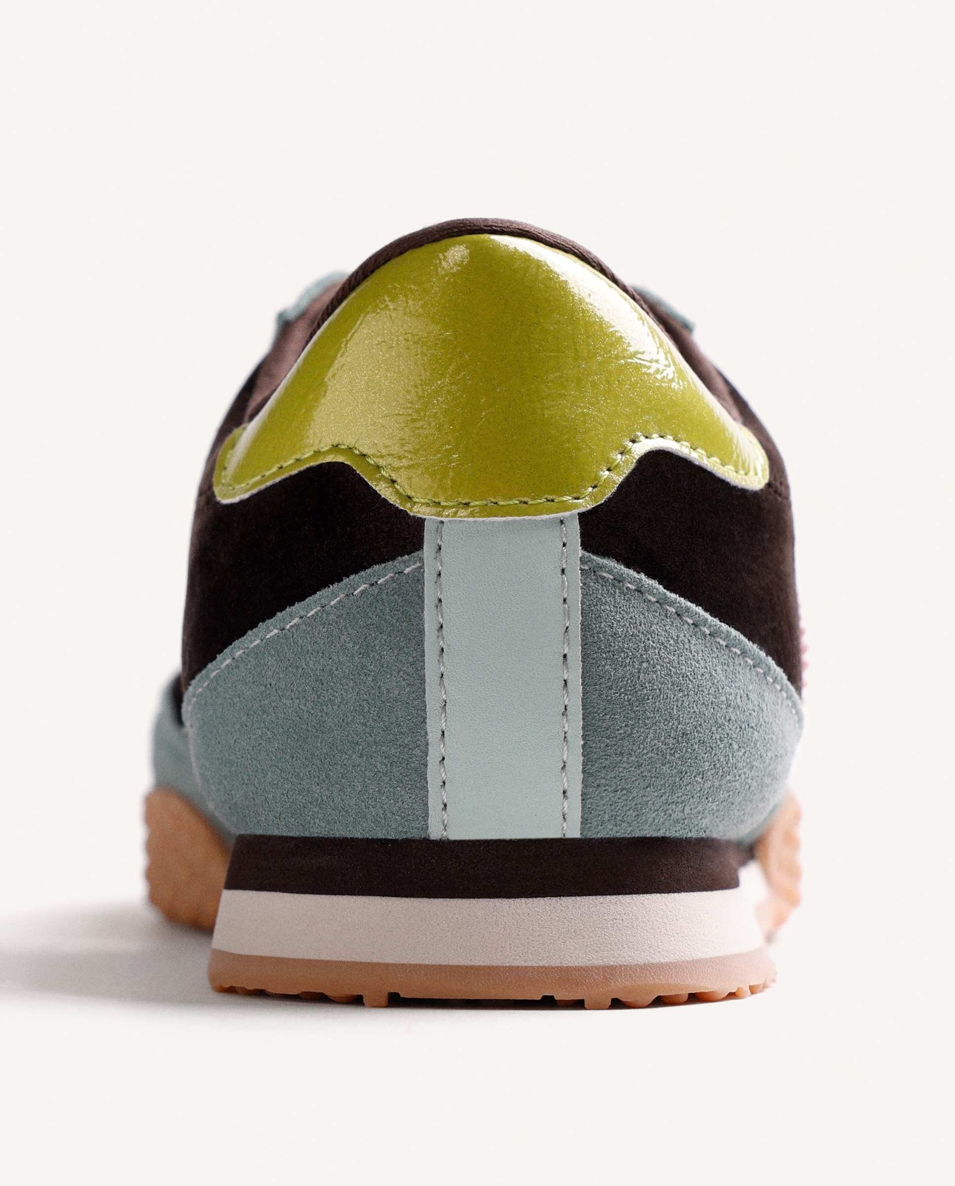 Zapatillas deportivas de mujer de piel serraje con contraste de colores - Gioseppo - Marrón Marrón-4