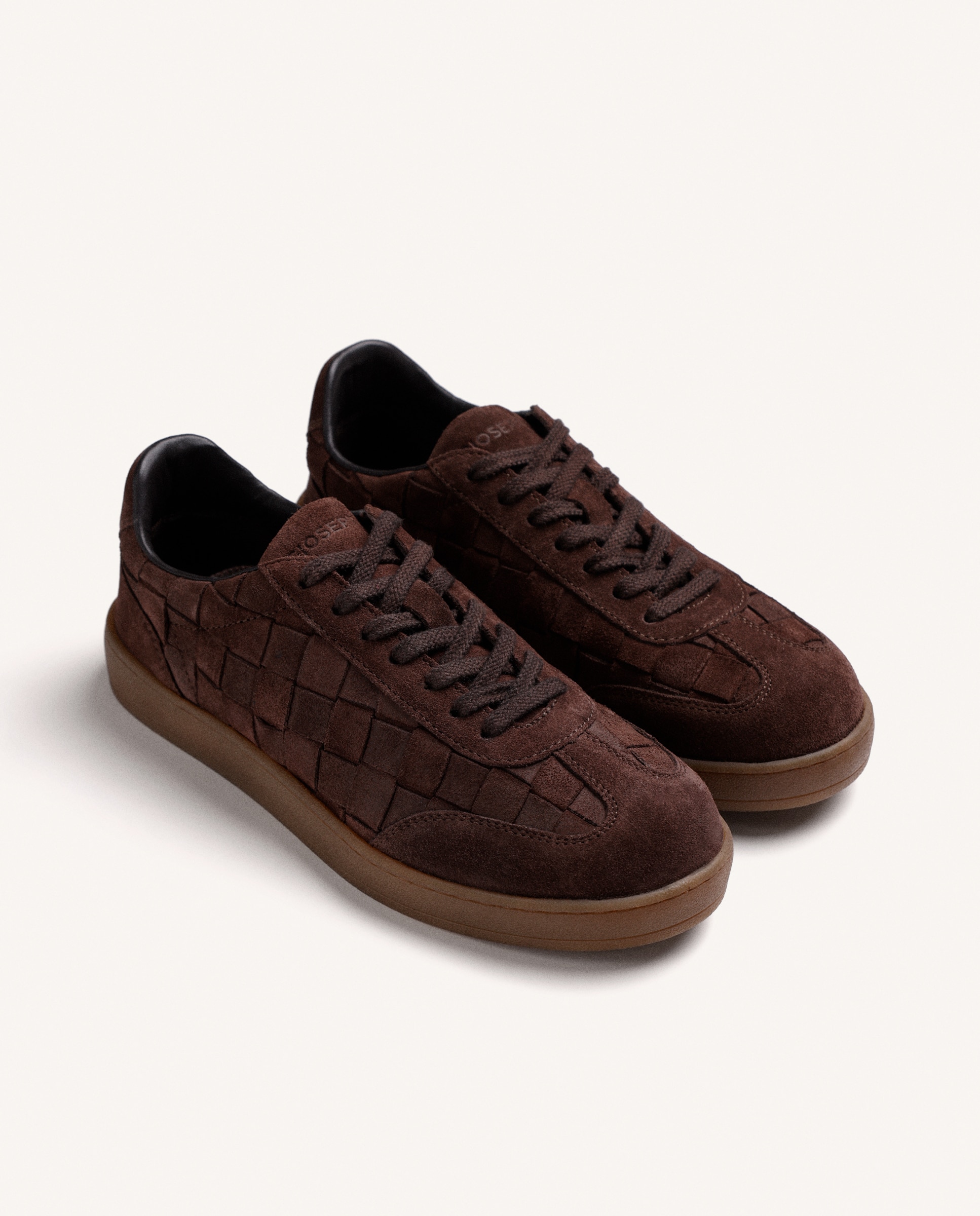 Zapatillas deportivas de mujer de piel serraje con trenzado a mano - Gioseppo - Choco Choco-3