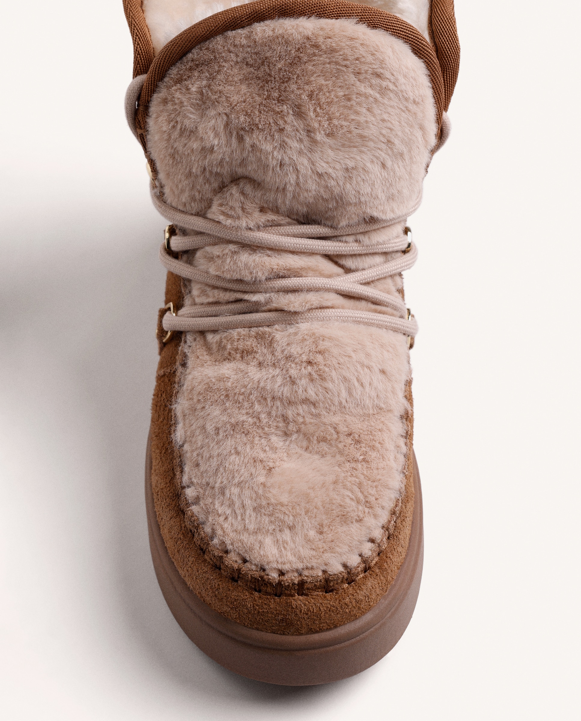 Botas de pelo de mujer de piel serraje estilo après ski con pelo y plataforma - Gioseppo - Cuero Cuero-2