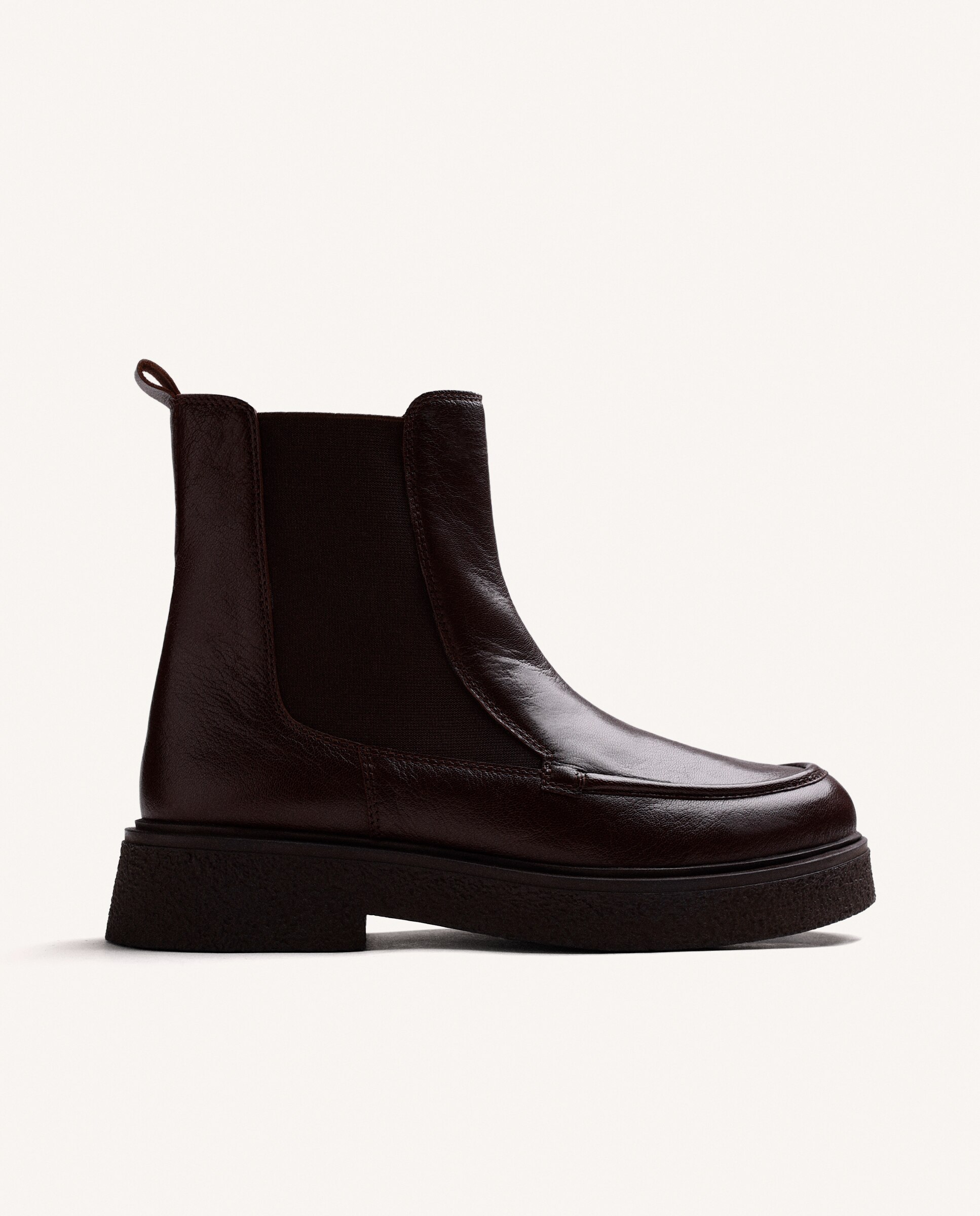 Botines básicos de mujer tipo chelsea de piel con elásticos laterales - Gioseppo - Marrón Marrón-1