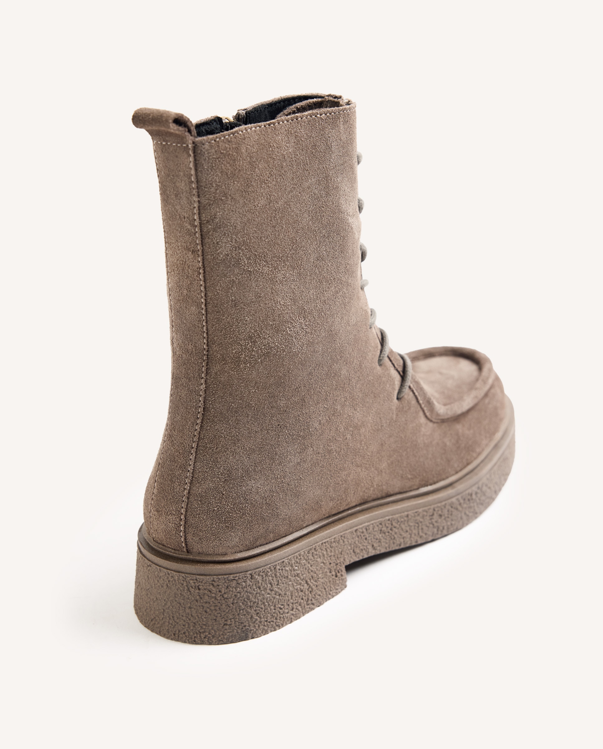 Botas militares de mujer de piel serraje con cordones tubulares - Gioseppo - Topo Topo-4