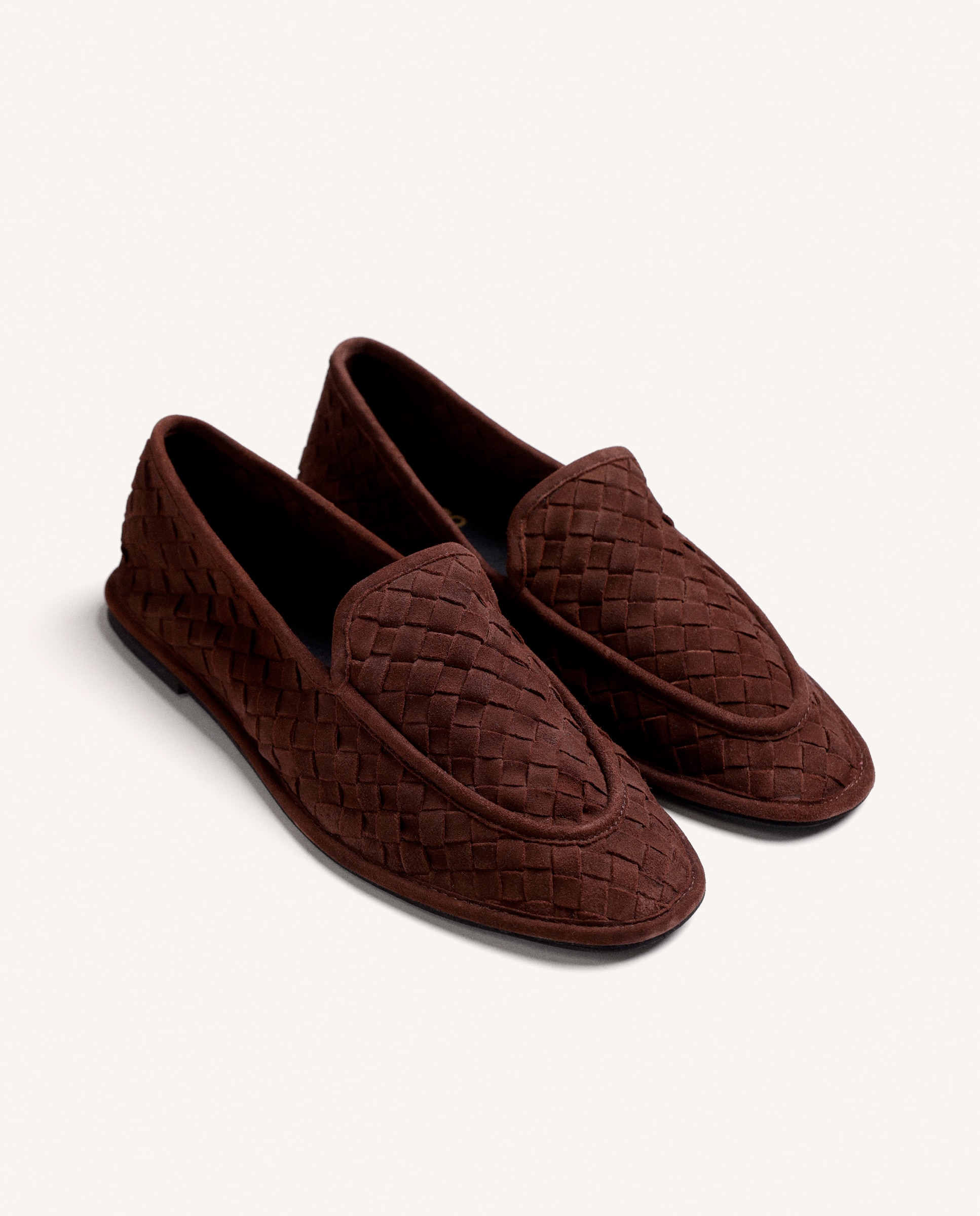 Mocasines de piel con trenzado artesanal de mujer plantilla acolchada - Gioseppo - Marrón Marrón-5