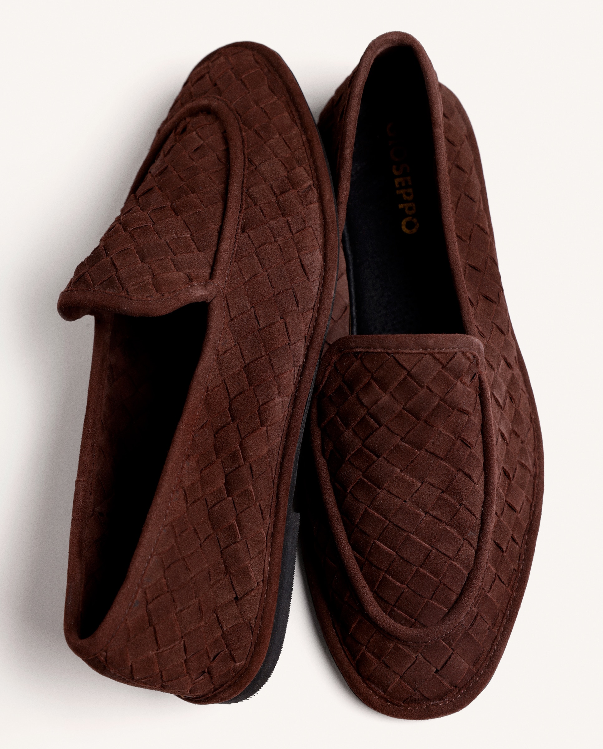 Mocasines de piel con trenzado artesanal de mujer plantilla acolchada - Gioseppo - Marrón Marrón-3