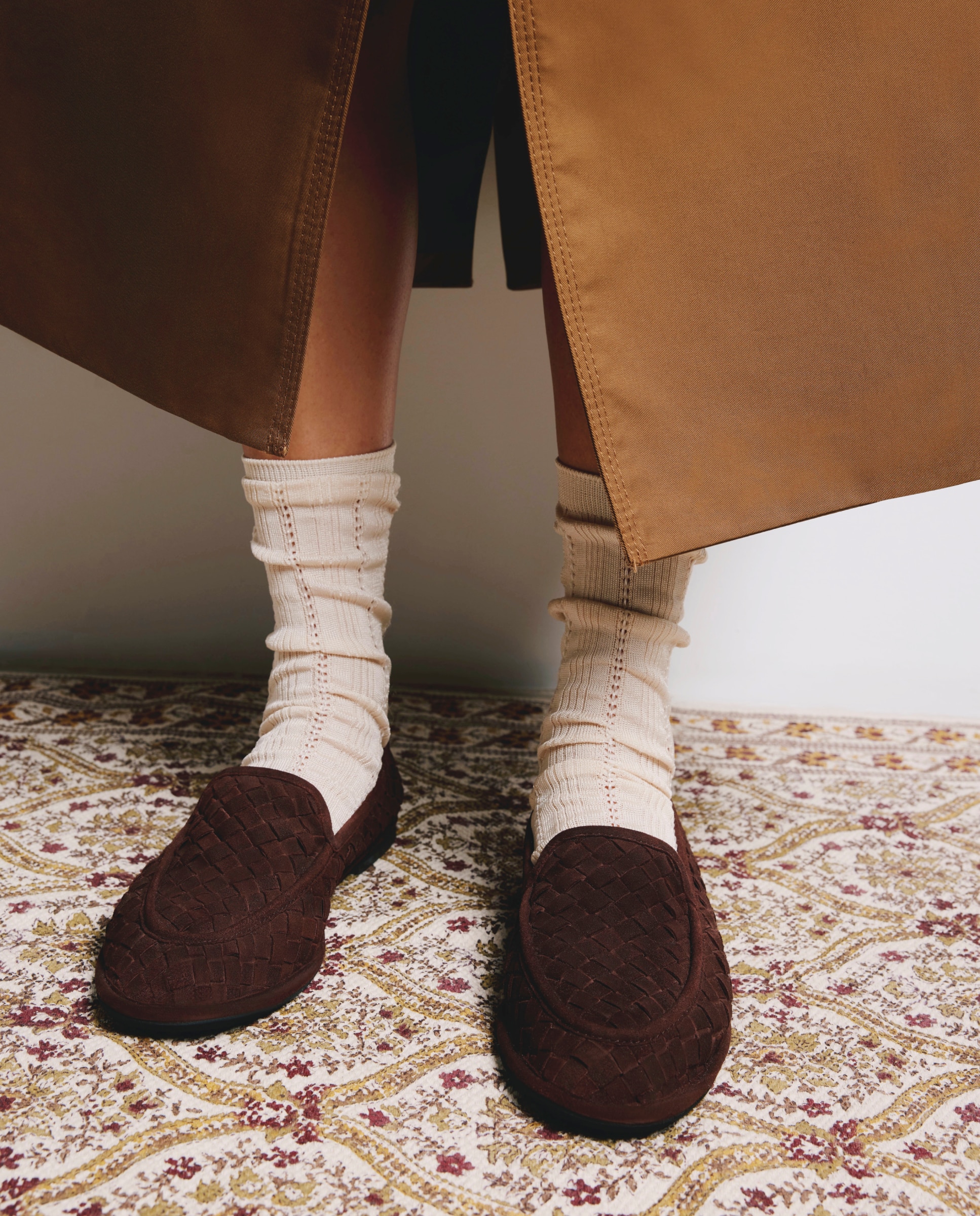 Mocasines de piel con trenzado artesanal de mujer plantilla acolchada - Gioseppo - Marrón Marrón-4