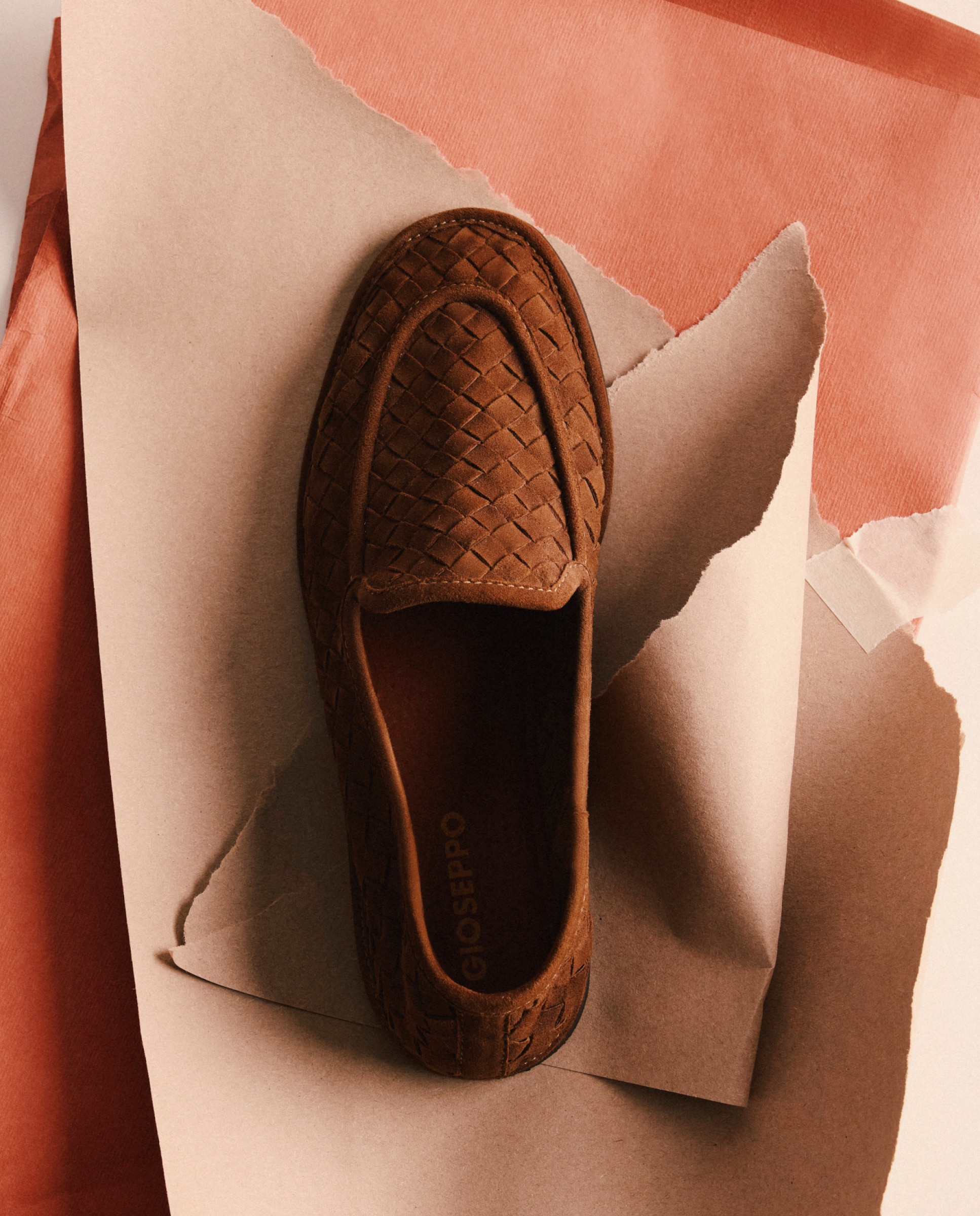 Mocasines de piel con trenzado artesanal de mujer plantilla acolchada - Gioseppo - Cuero Cuero-2