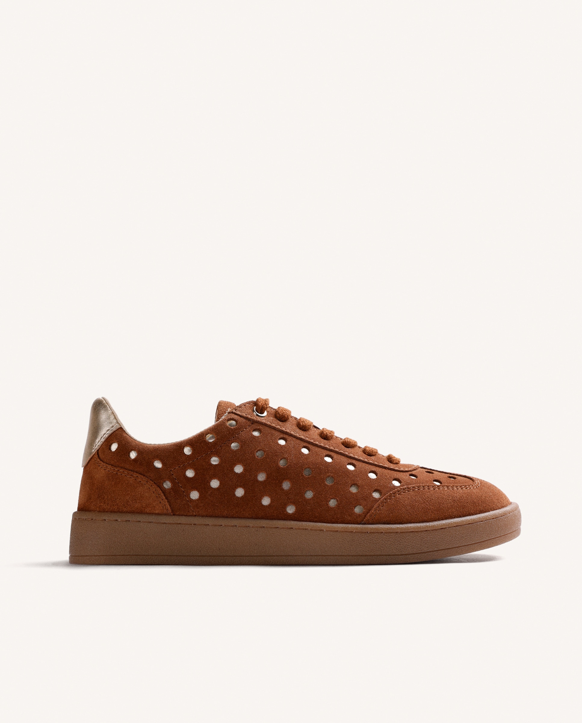 Zapatillas deportivas de mujer de piel serraje con acentos metalizados - Gioseppo - Cuero Cuero-1
