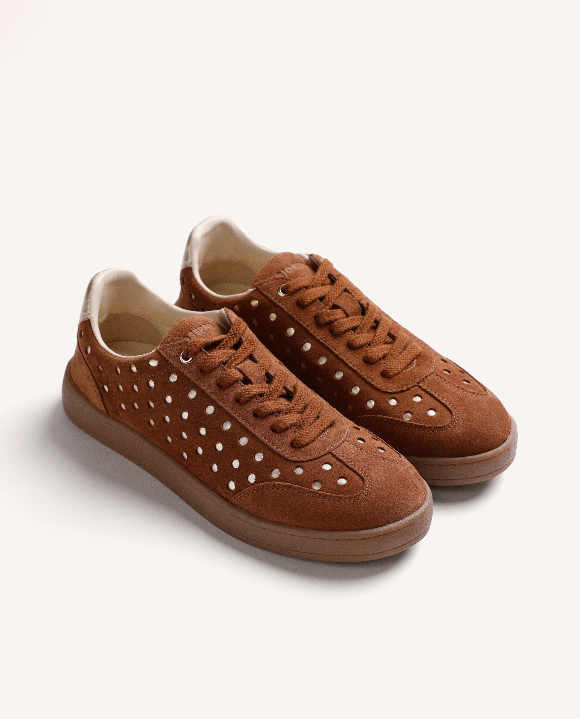 Zapatillas deportivas de mujer de piel serraje con acentos metalizados - Gioseppo - Cuero Cuero-3