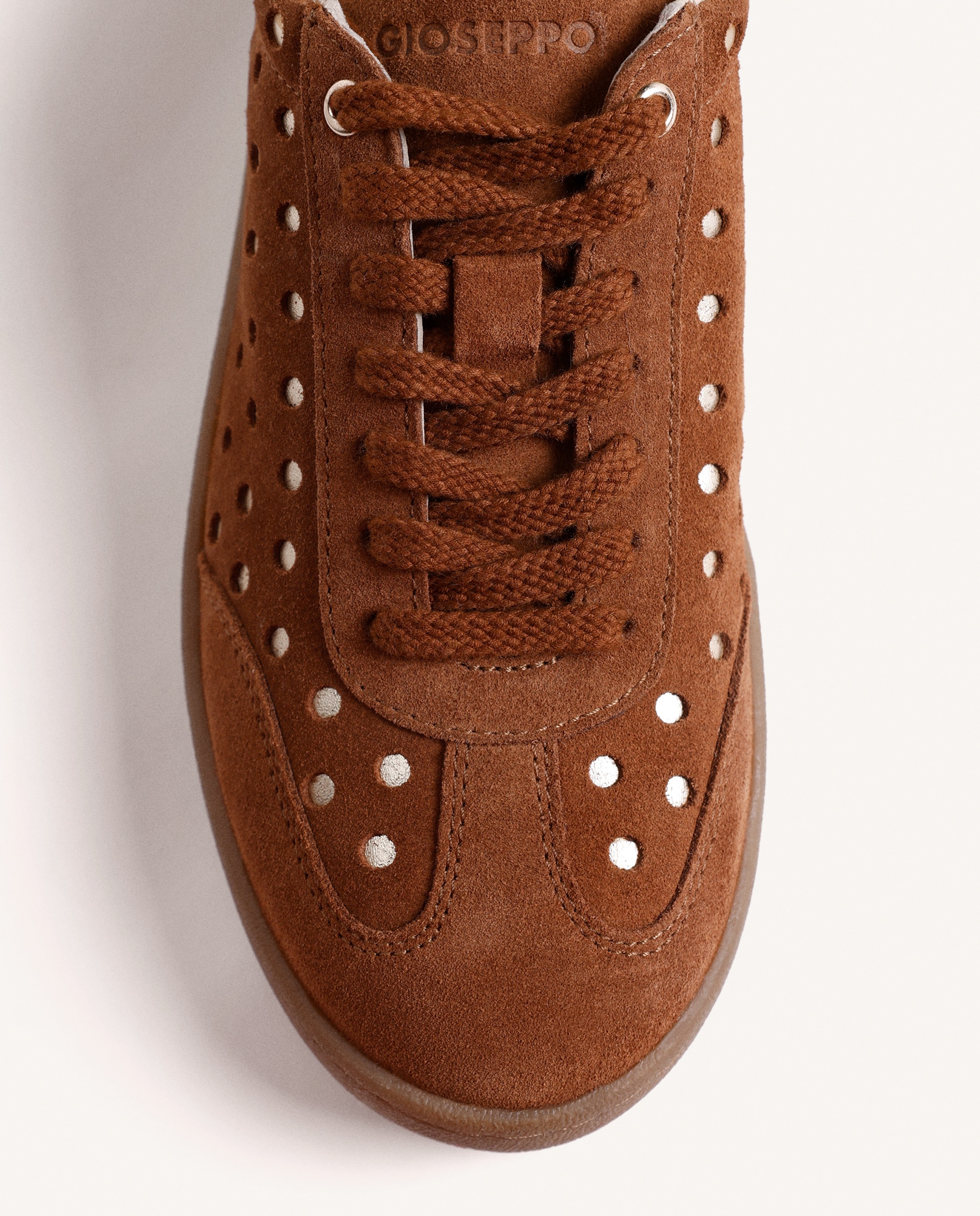 Zapatillas deportivas de mujer de piel serraje con acentos metalizados - Gioseppo - Cuero Cuero-2