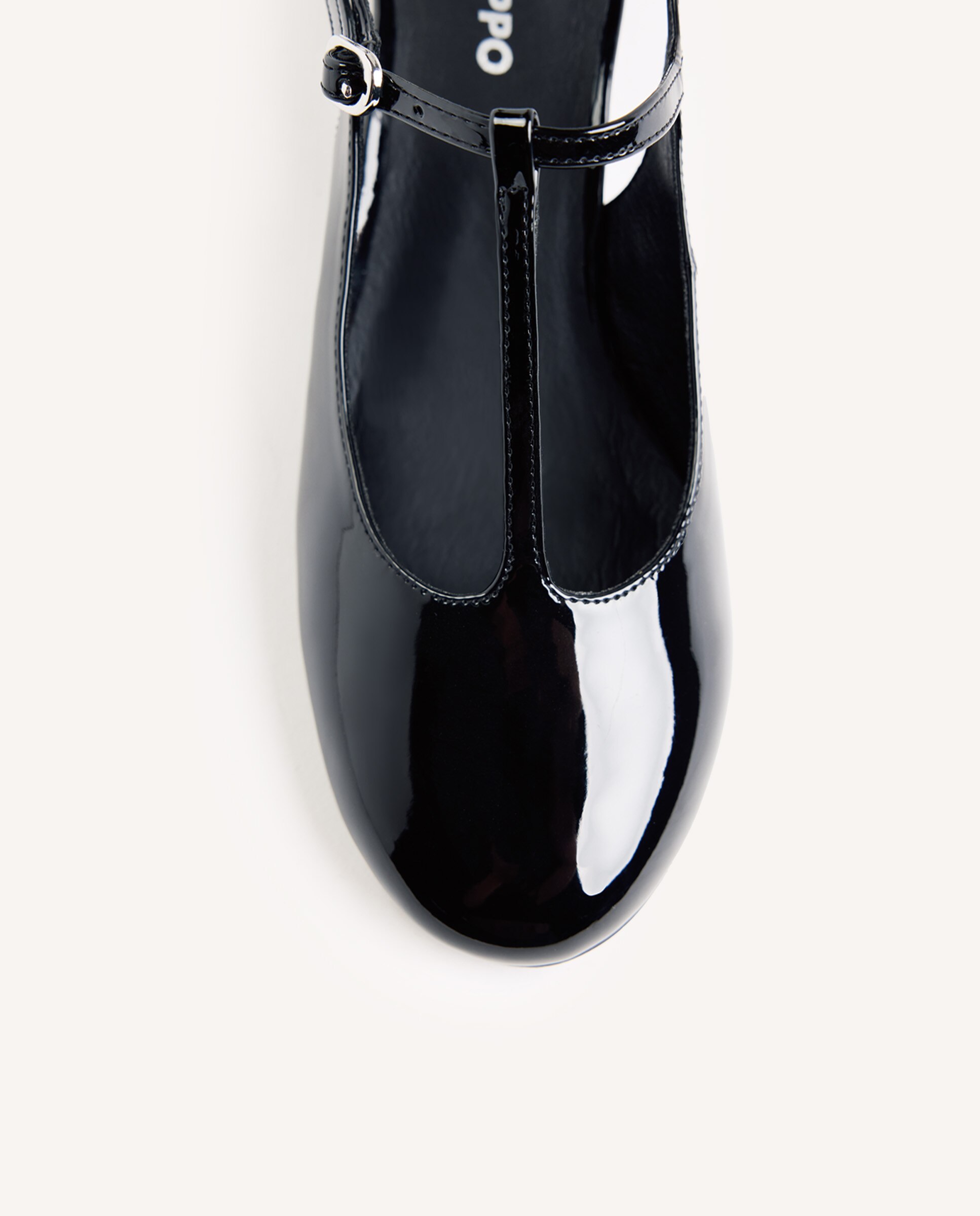 Zapatos de salón de mujer estilo mary-jane destalonados con acabado en efecto charol - Gioseppo - Negro Negro-2