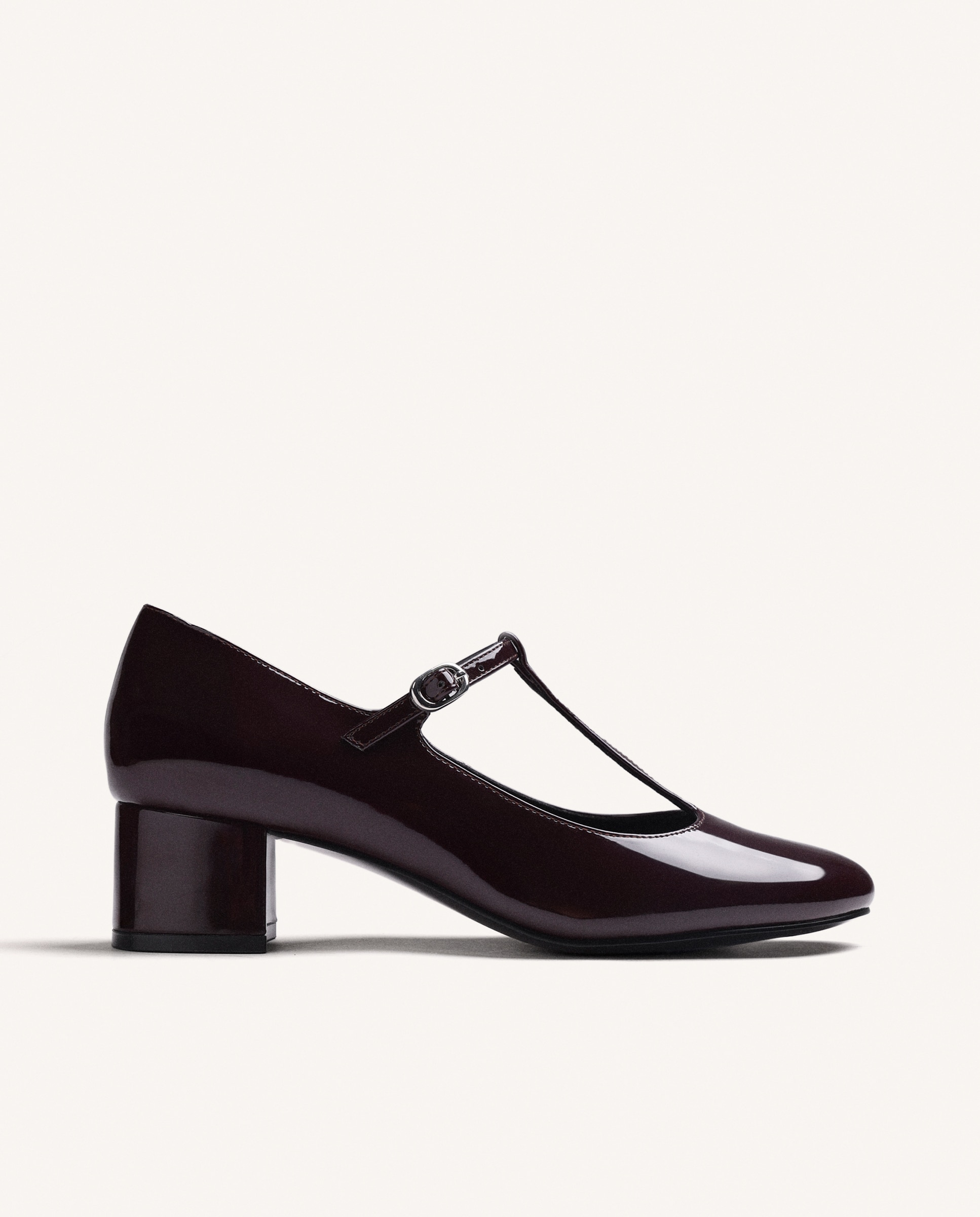 Imagen 1 de Zapatos de salón de mujer estilo mary-jane con acabado en efecto charol - Gioseppo - Burdeos Burdeos