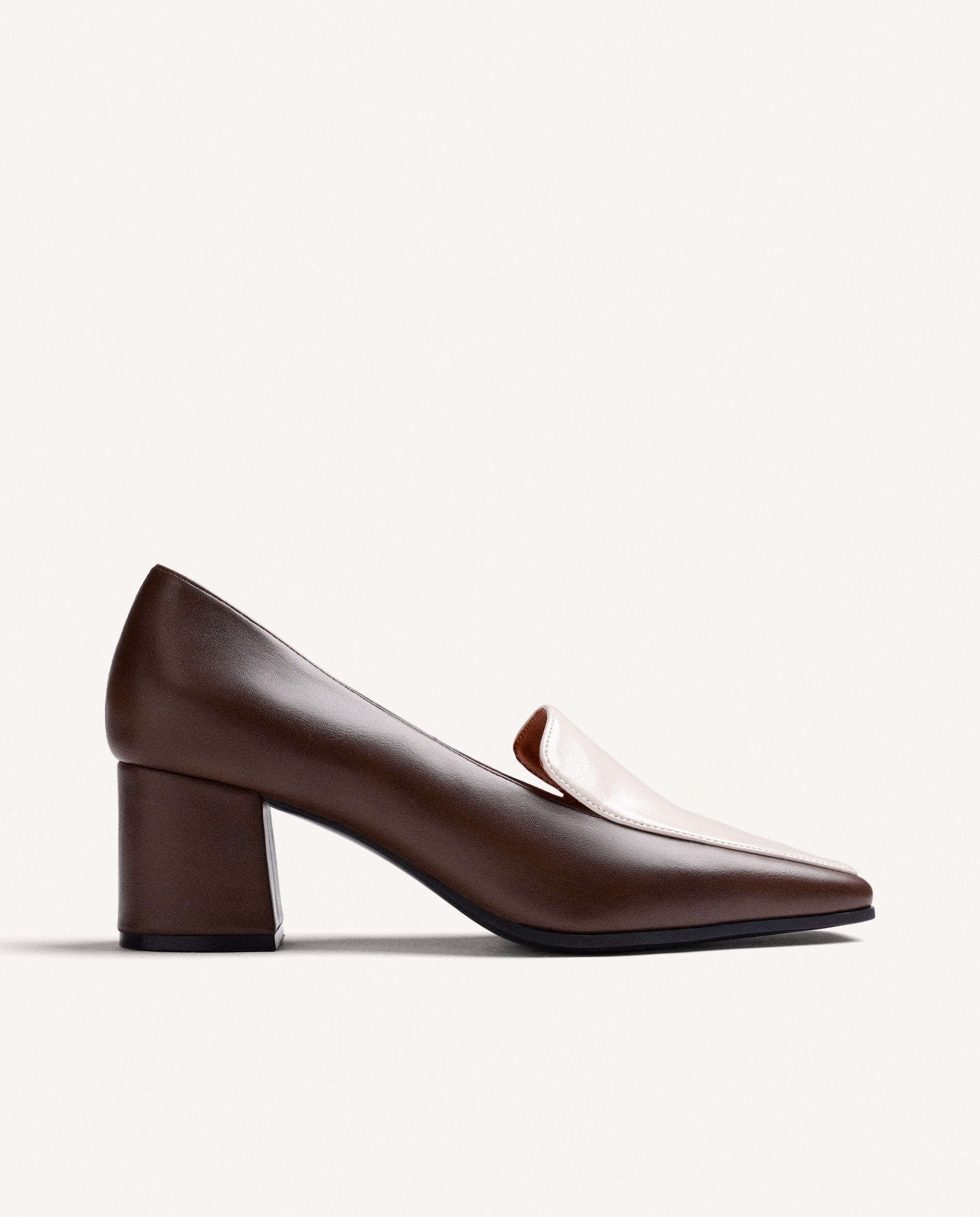 Zapatos de salón de mujer con empeine en contraste - Gioseppo - Marrón Marrón-1