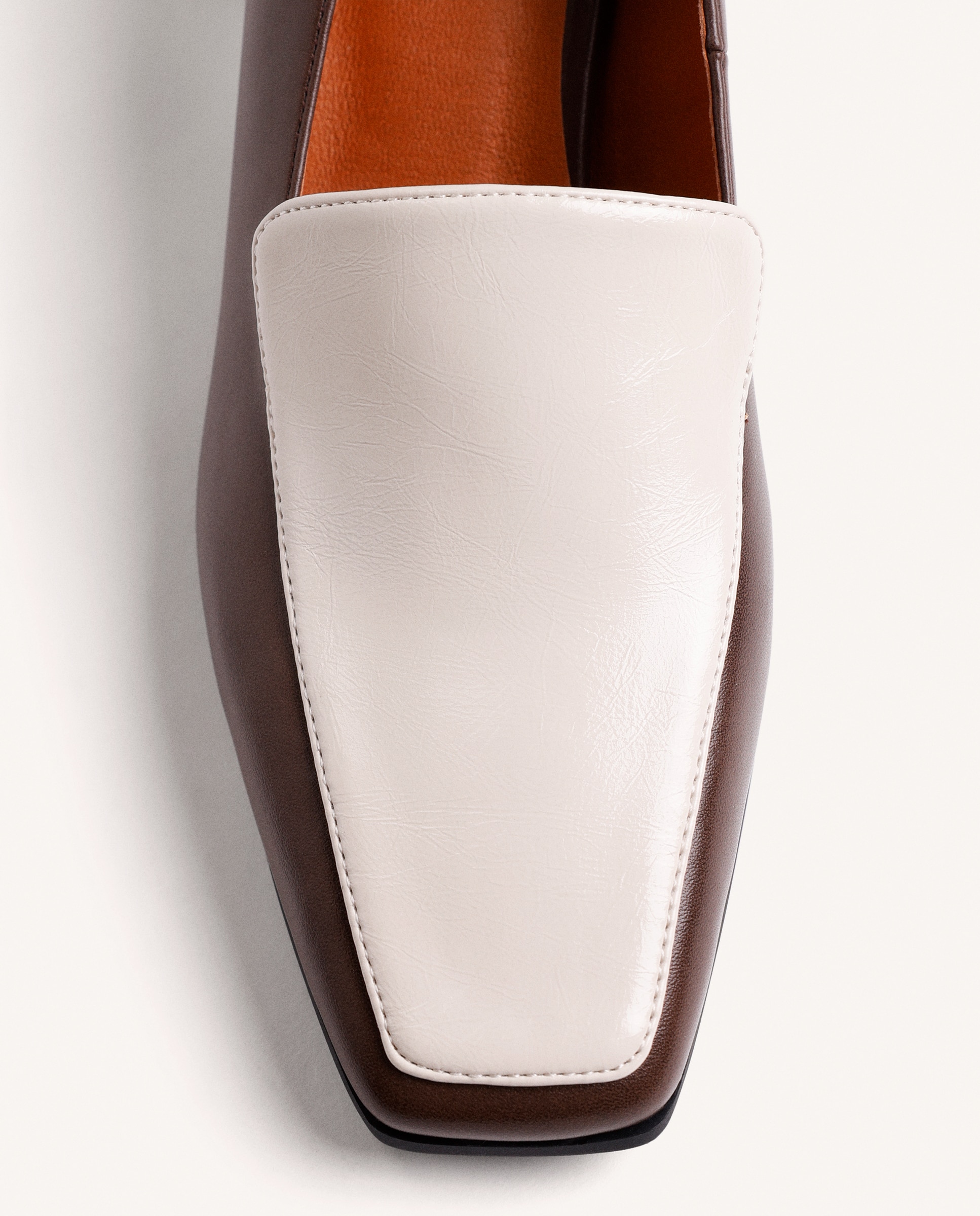 Zapatos de salón de mujer con empeine en contraste - Gioseppo - Marrón Marrón-2