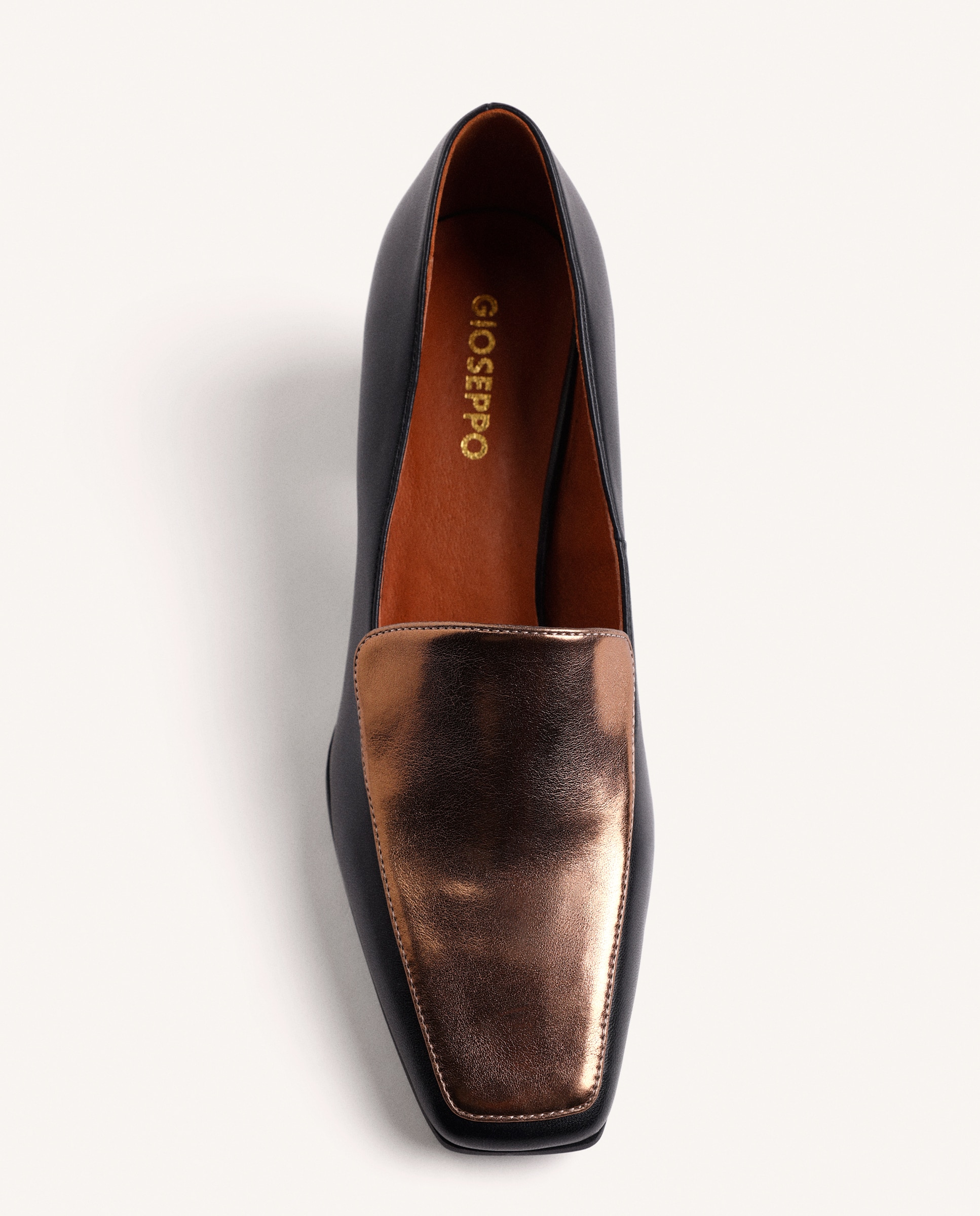 Zapatos de salón de mujer con empeine en contraste - Gioseppo - Negro Negro-2