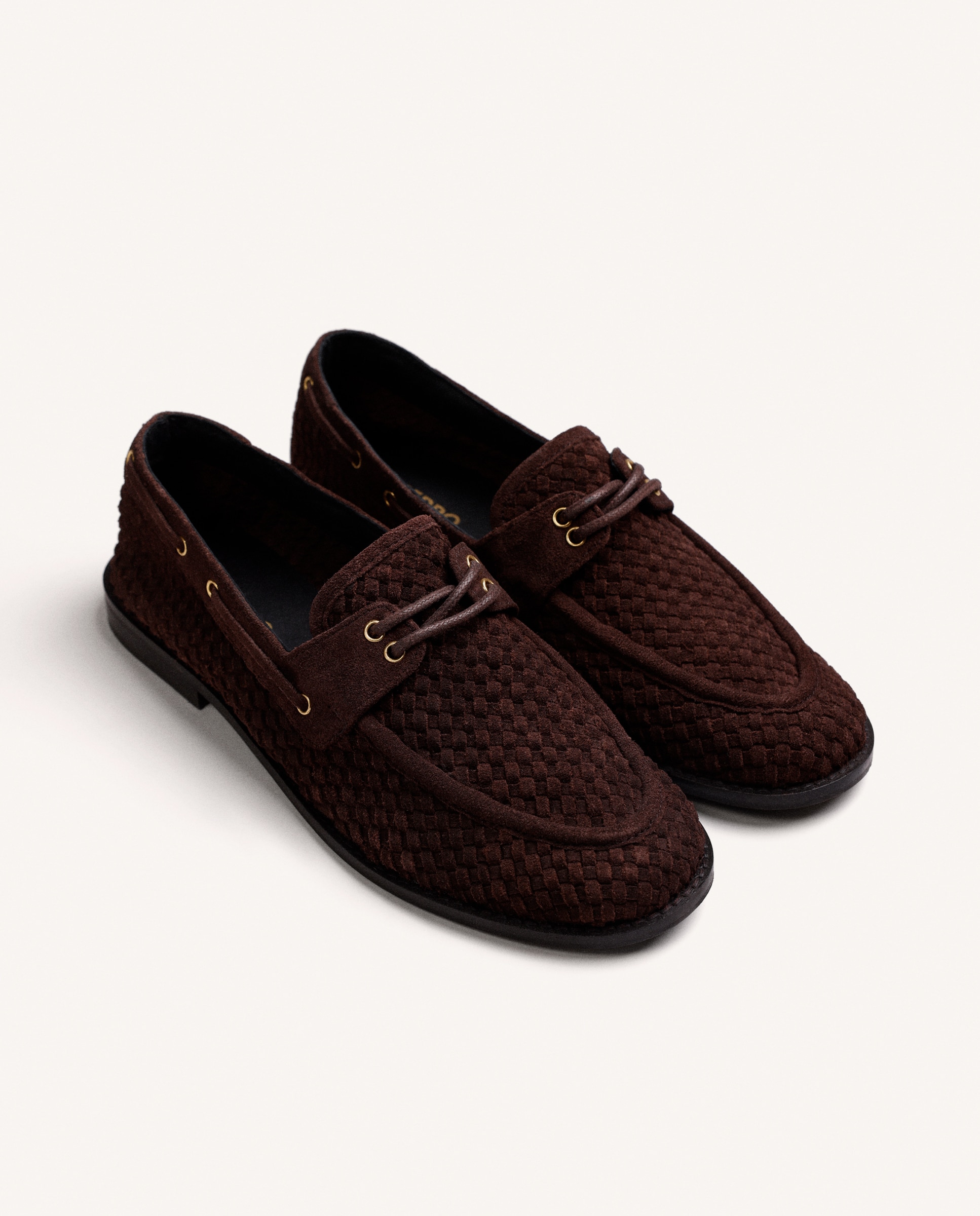 Imagen 3 de Mocasines de mujer estilo náutico de piel con trenzado artesanal - Gioseppo - Marrón Marrón